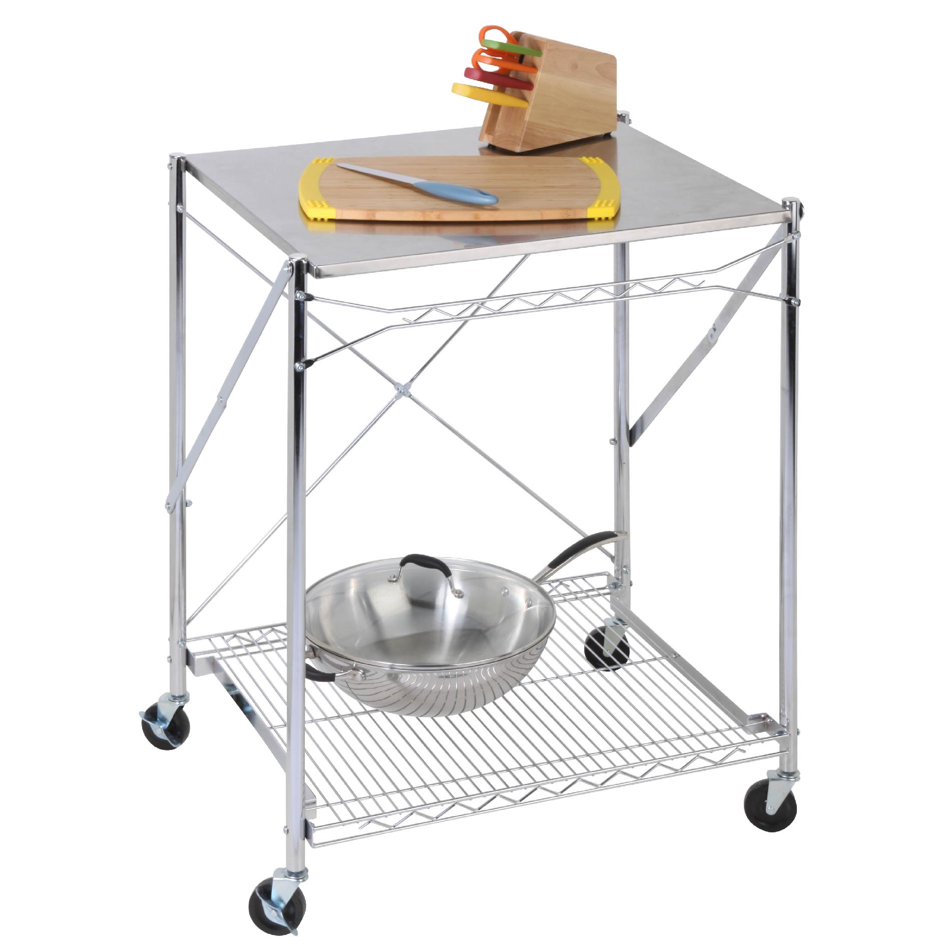 Honey Can Do Stainless Steel Folding Urban Work Table