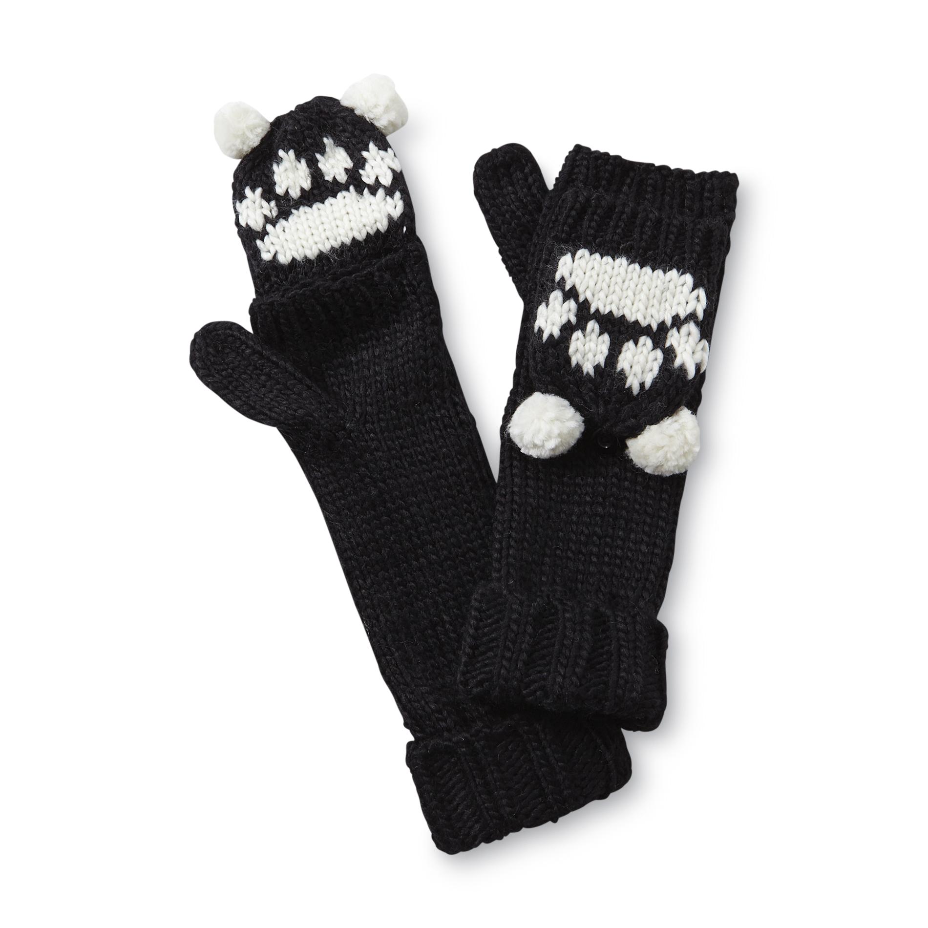Joe Boxer Junior's Knit Convertible Gloves - Cat Paws