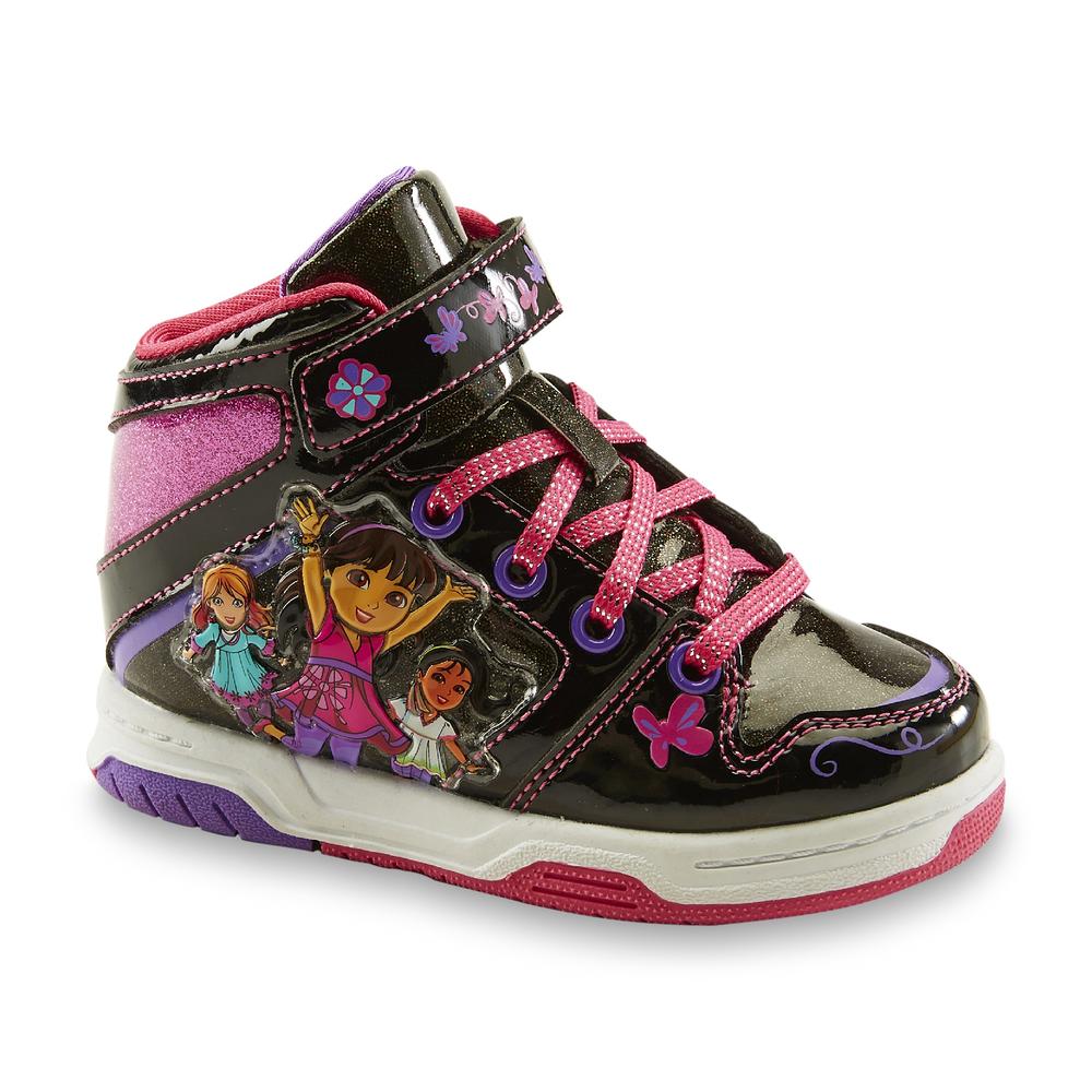 Nickelodeon Toddler Girl's Dora & Friends Black/Pink High-Top Sneaker