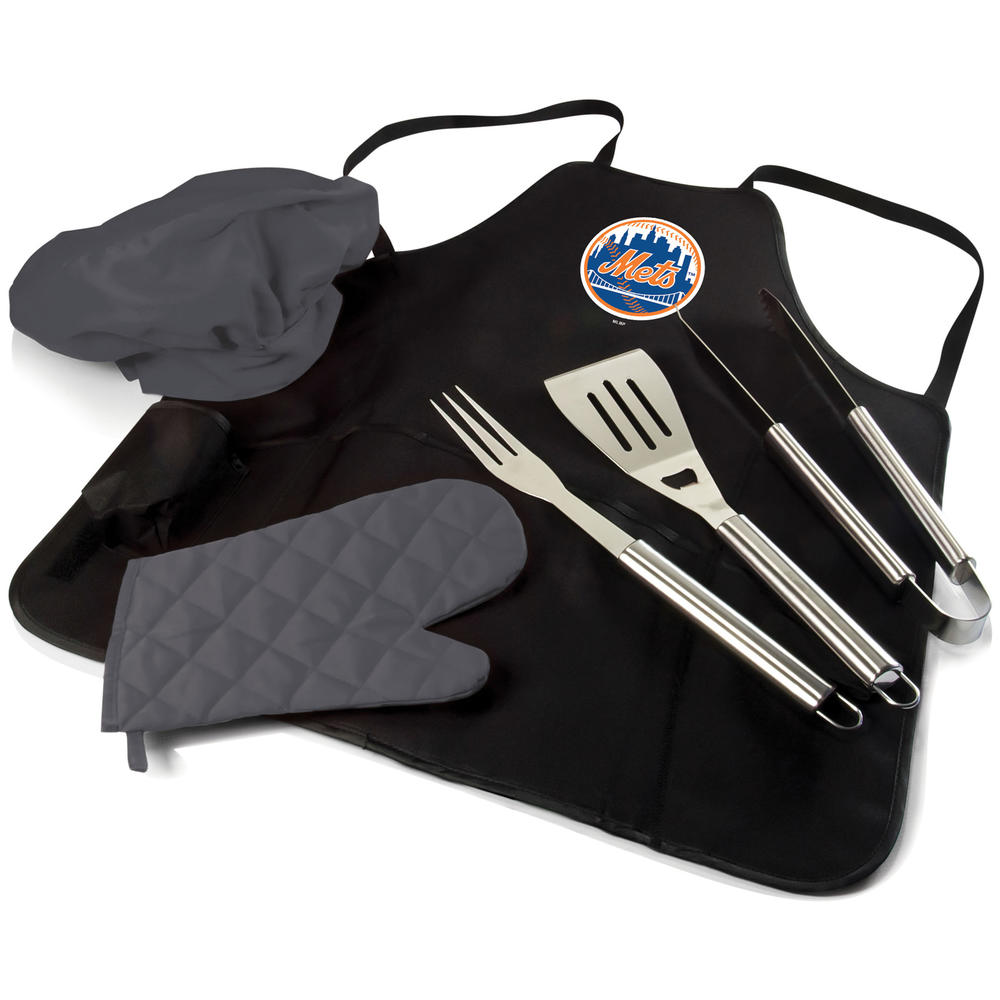 Picnic Time New York Mets BBQ Apron Tote Pro Grill Set