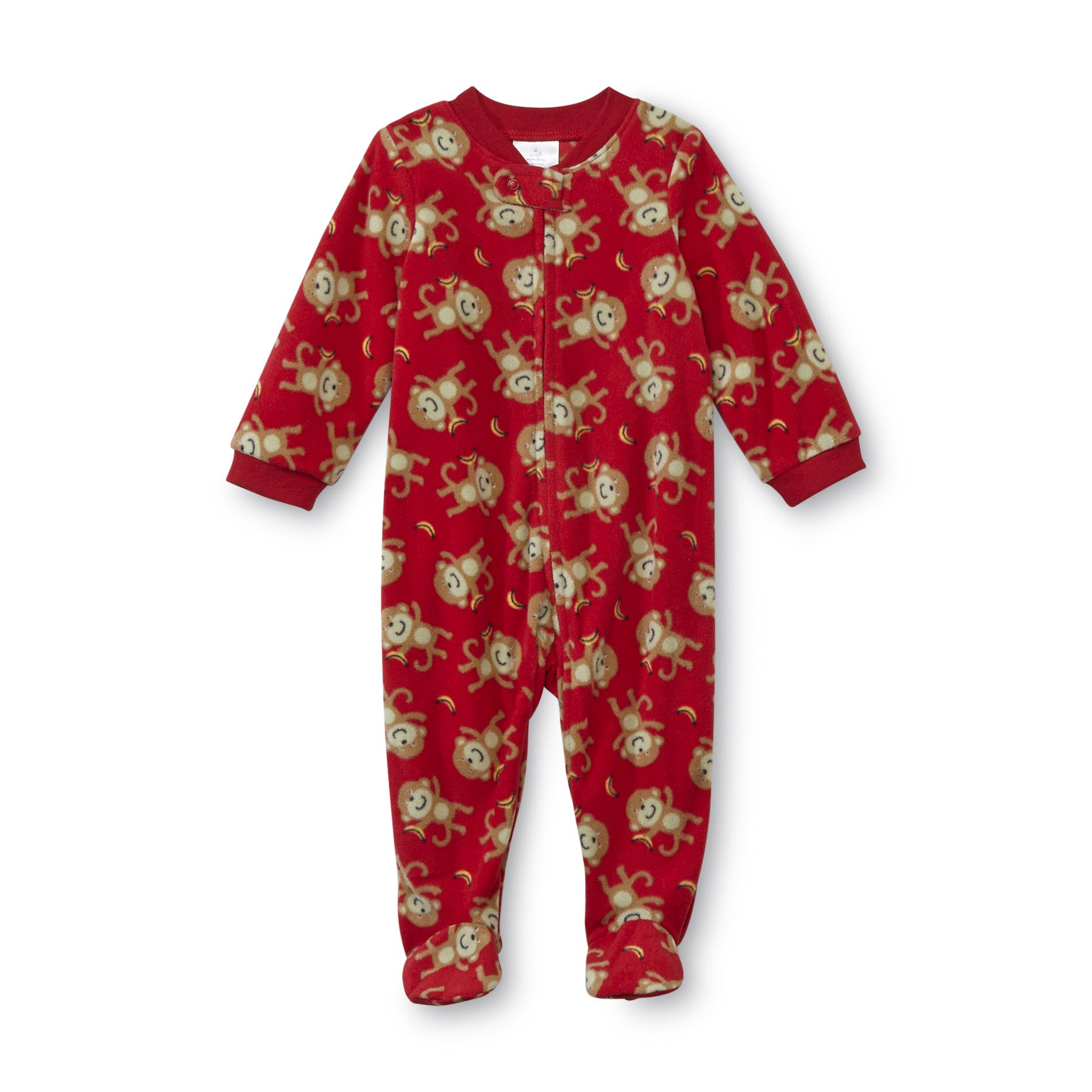 Small Wonders Newborn Boy's Footed Pajamas - Monkey