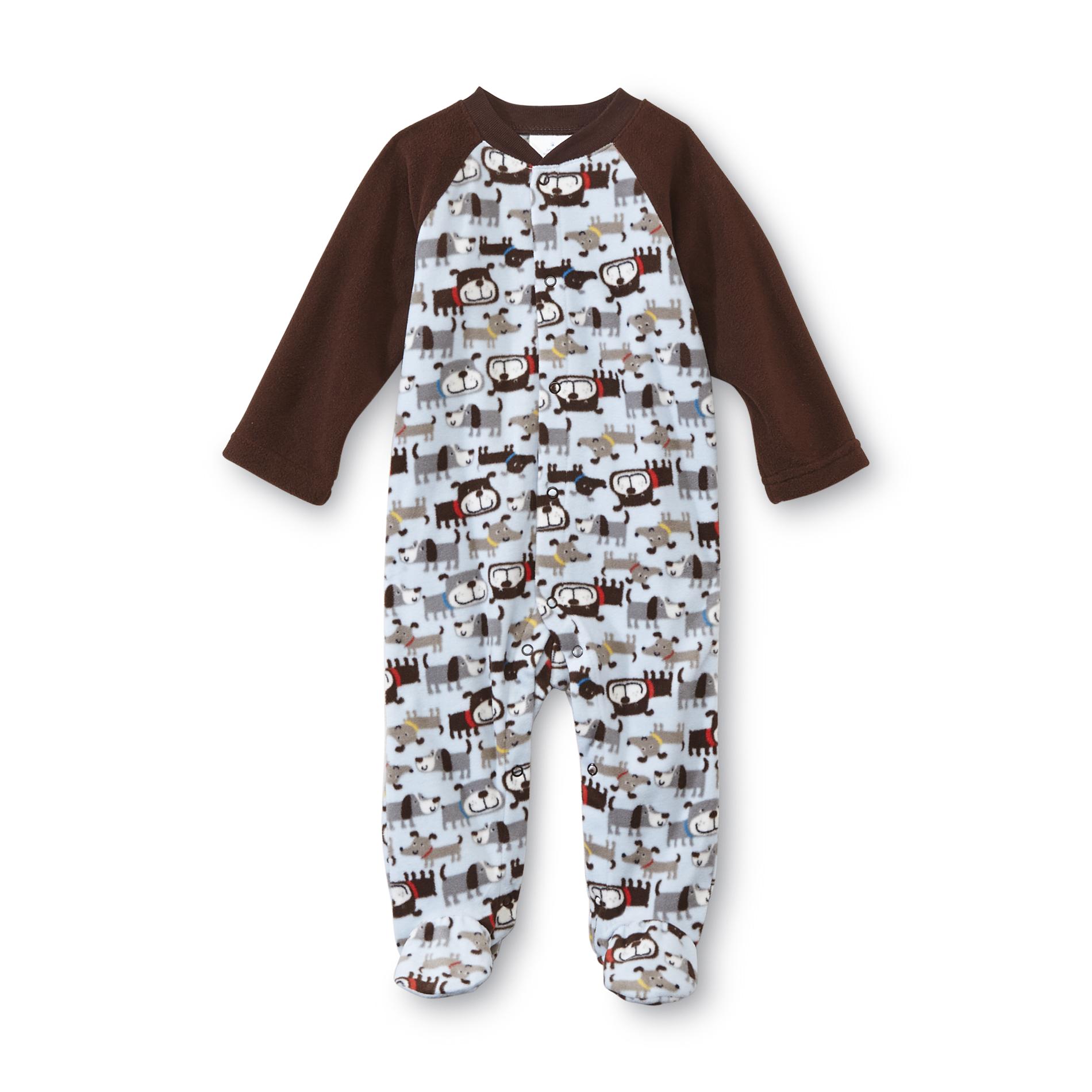 Small Wonders Newborn Boy's Footed Pajamas - Dog