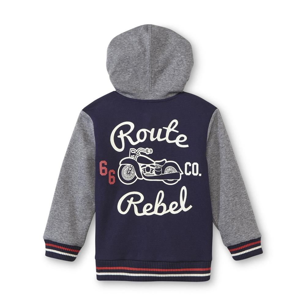 Route 66 Baby Toddler Boy's Hooded Varsity Jacket - Motorcycle