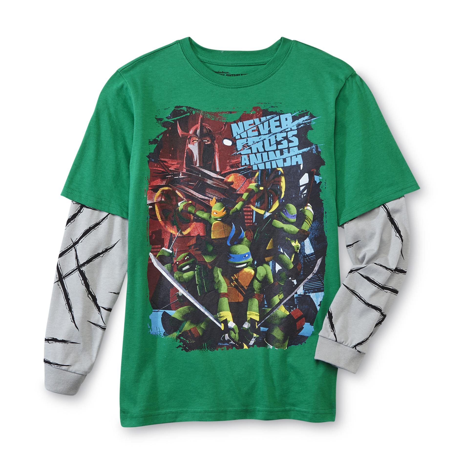 Nickelodeon Teenage Mutant Ninja Turtles Boy's Layered-Look Graphic T-Shirt
