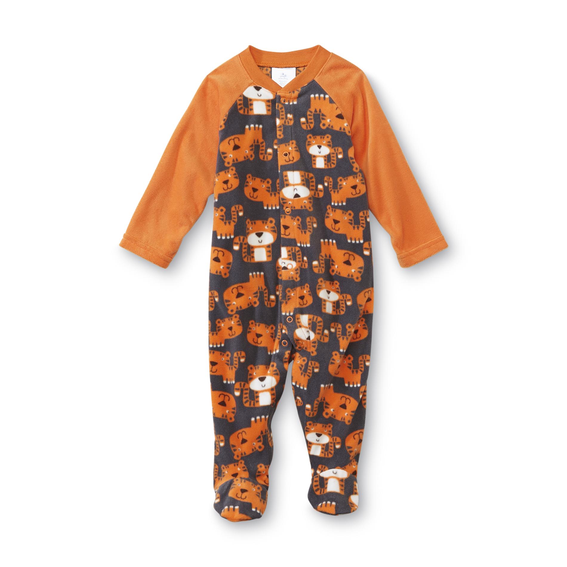 Small Wonders Newborn Boy's Footed Pajamas - Tiger