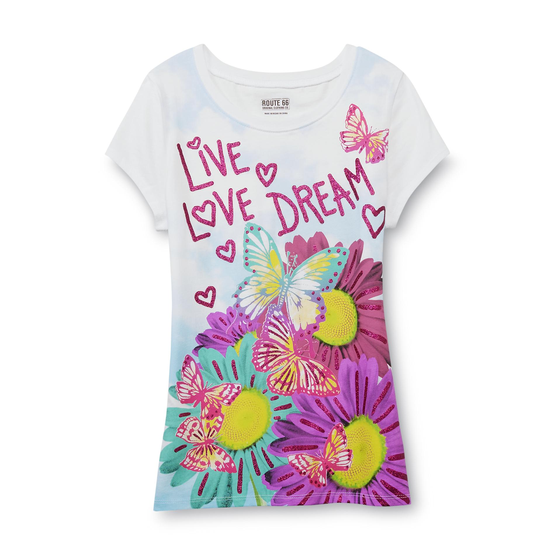 Route 66 Girl's Graphic T-Shirt - Live Love Dream