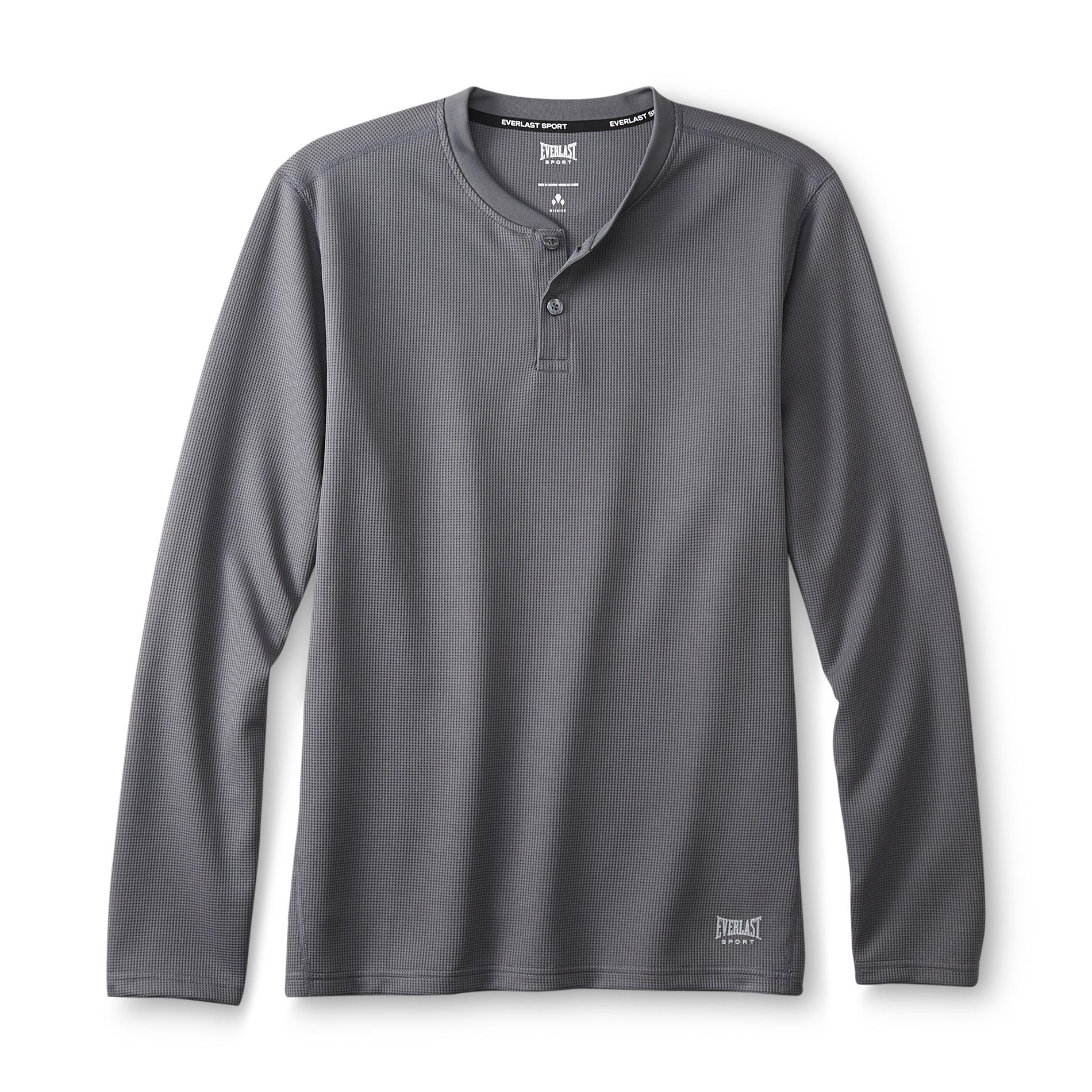 Everlast&reg; Sport Men's Long-Sleeve Performance Henley Shirt