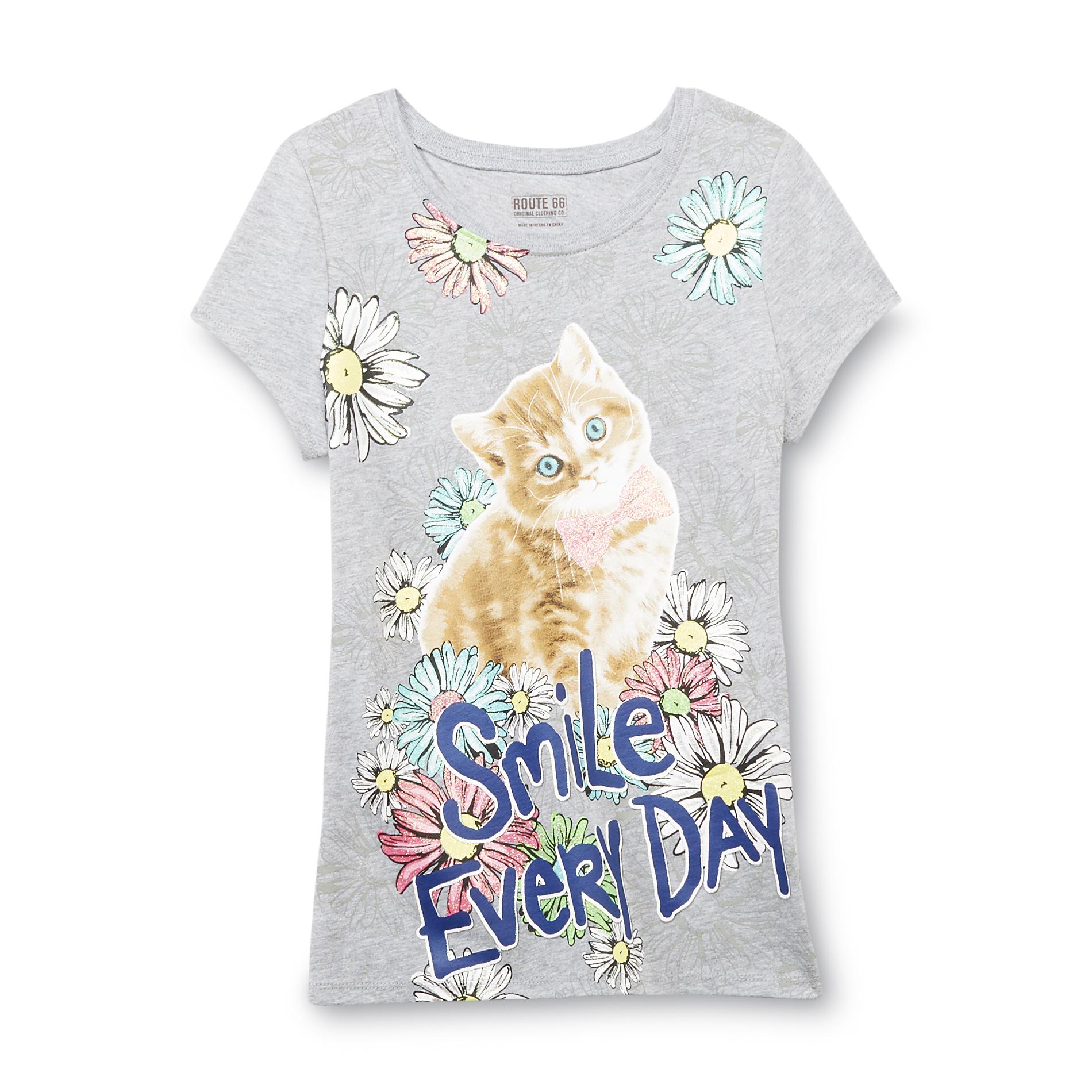 Route 66 Girl's Graphic T-Shirt - Smile Every Day