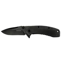 Kershaw Cryo II BlackWash Pocket Knife (1556BW), 3.25â? 8Cr13MoV Stainless Steel Blade; 410 Stainless Steel Handle,