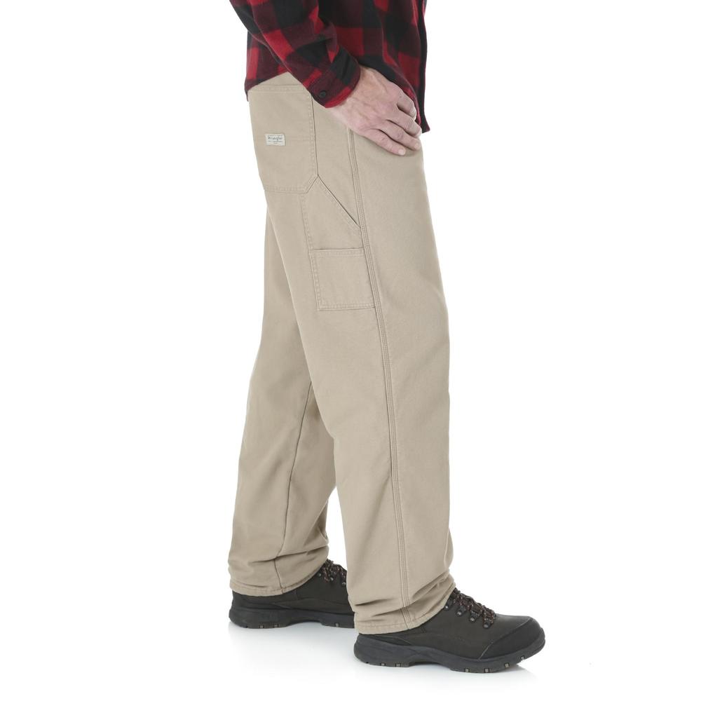 Wrangler Men's Fleece-Lined Twill Carpenter Pants