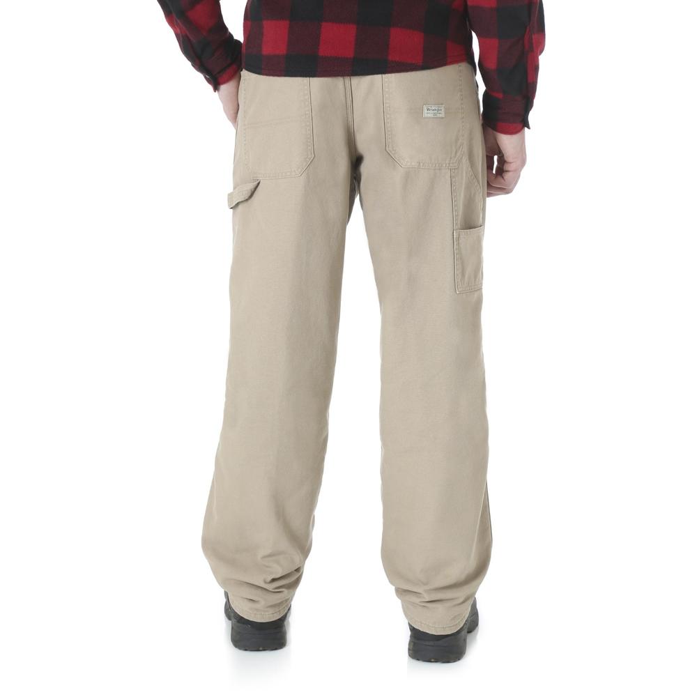 Wrangler Men's Fleece-Lined Twill Carpenter Pants