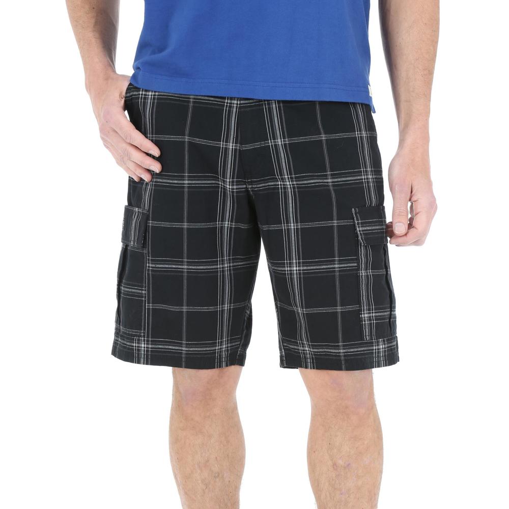 Wrangler Men's Twill Cargo Shorts - Plaid