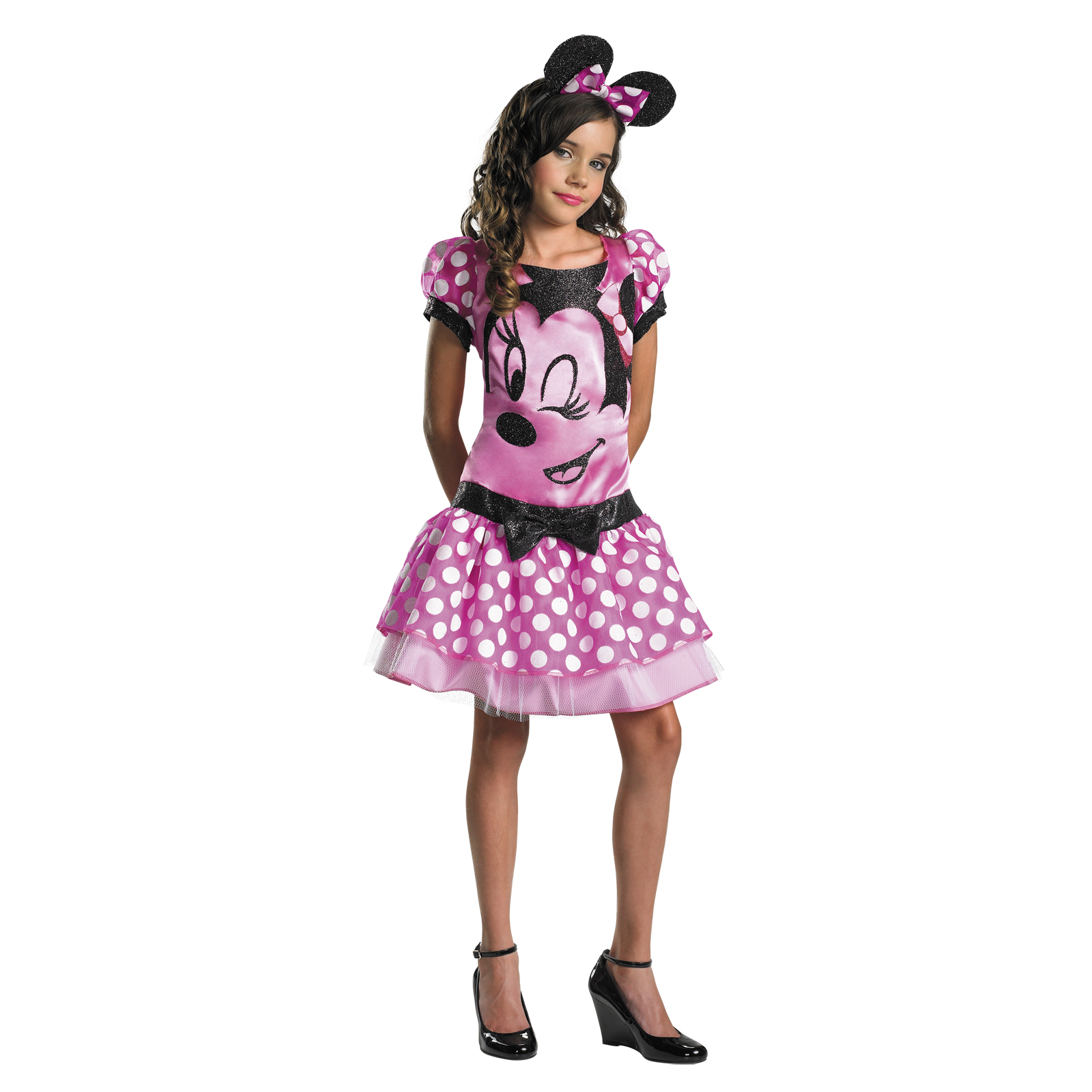 Girls Minnie Mouse Pink Halloween Costume