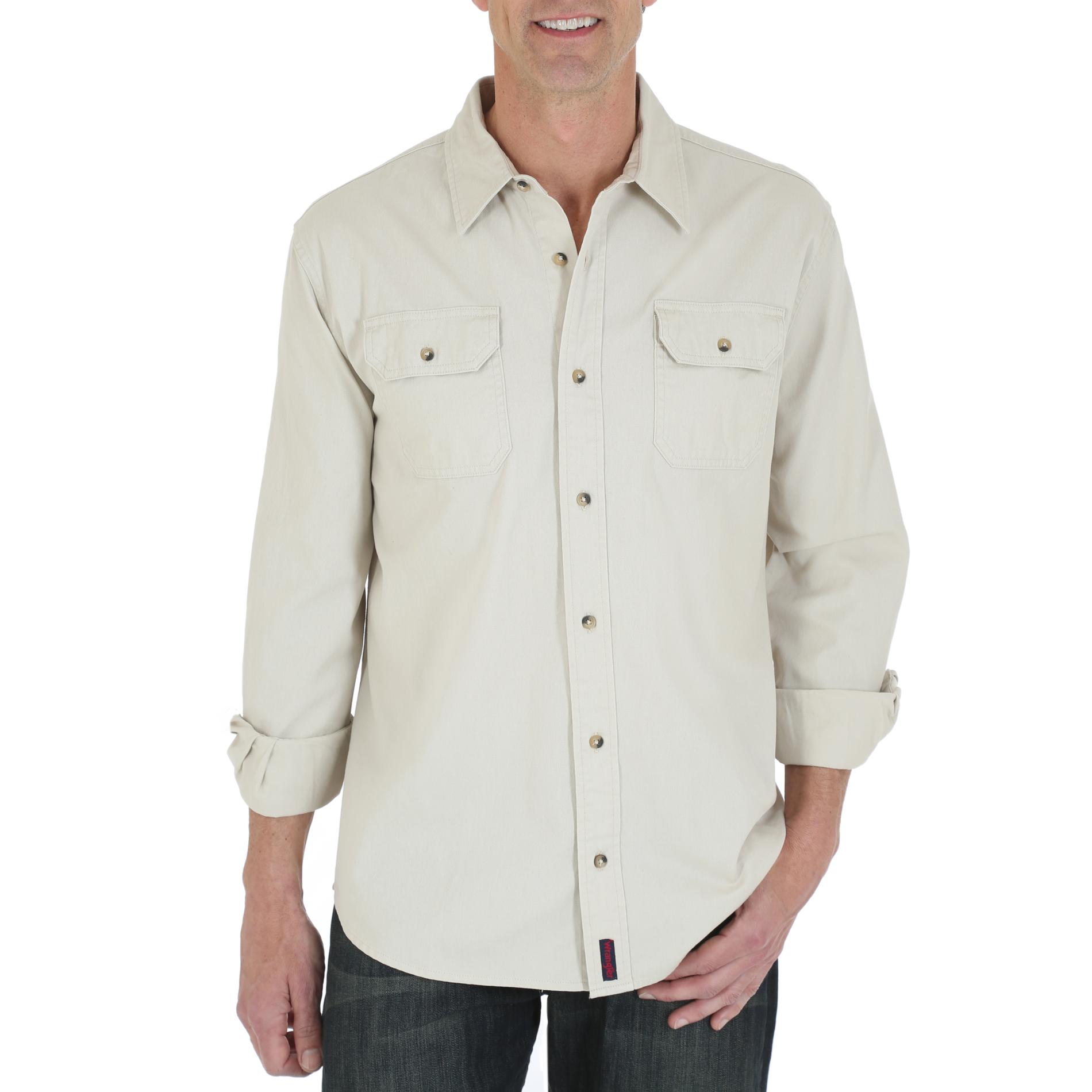 Wrangler Men's Big & Tall Twill Long-Sleeve Shirt