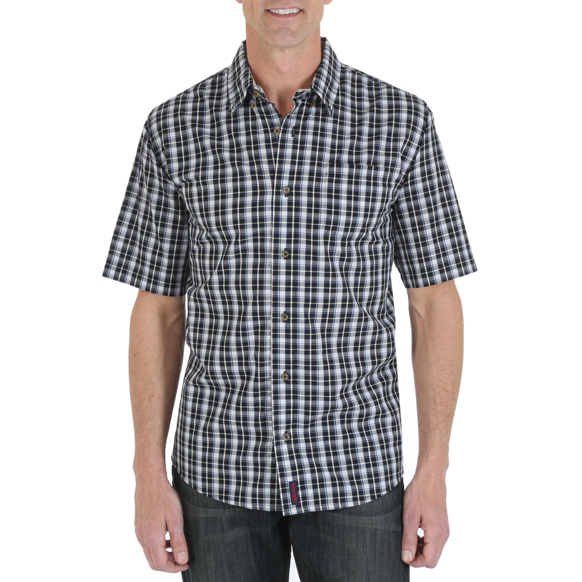 Wrangler Men's Woven Short-Sleeve Shirt - Plaid