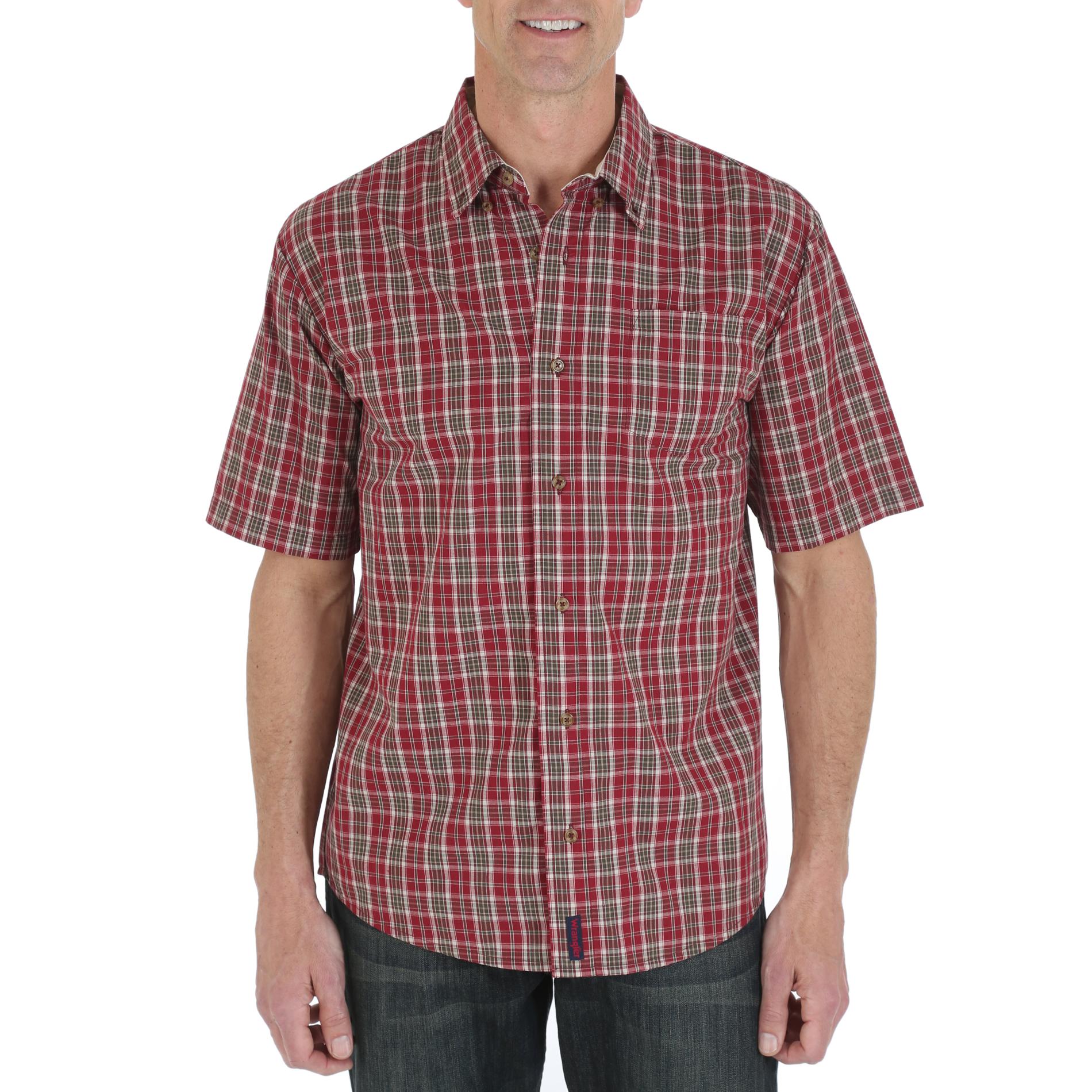 Wrangler Men's Woven Short-Sleeve Shirt - Plaid