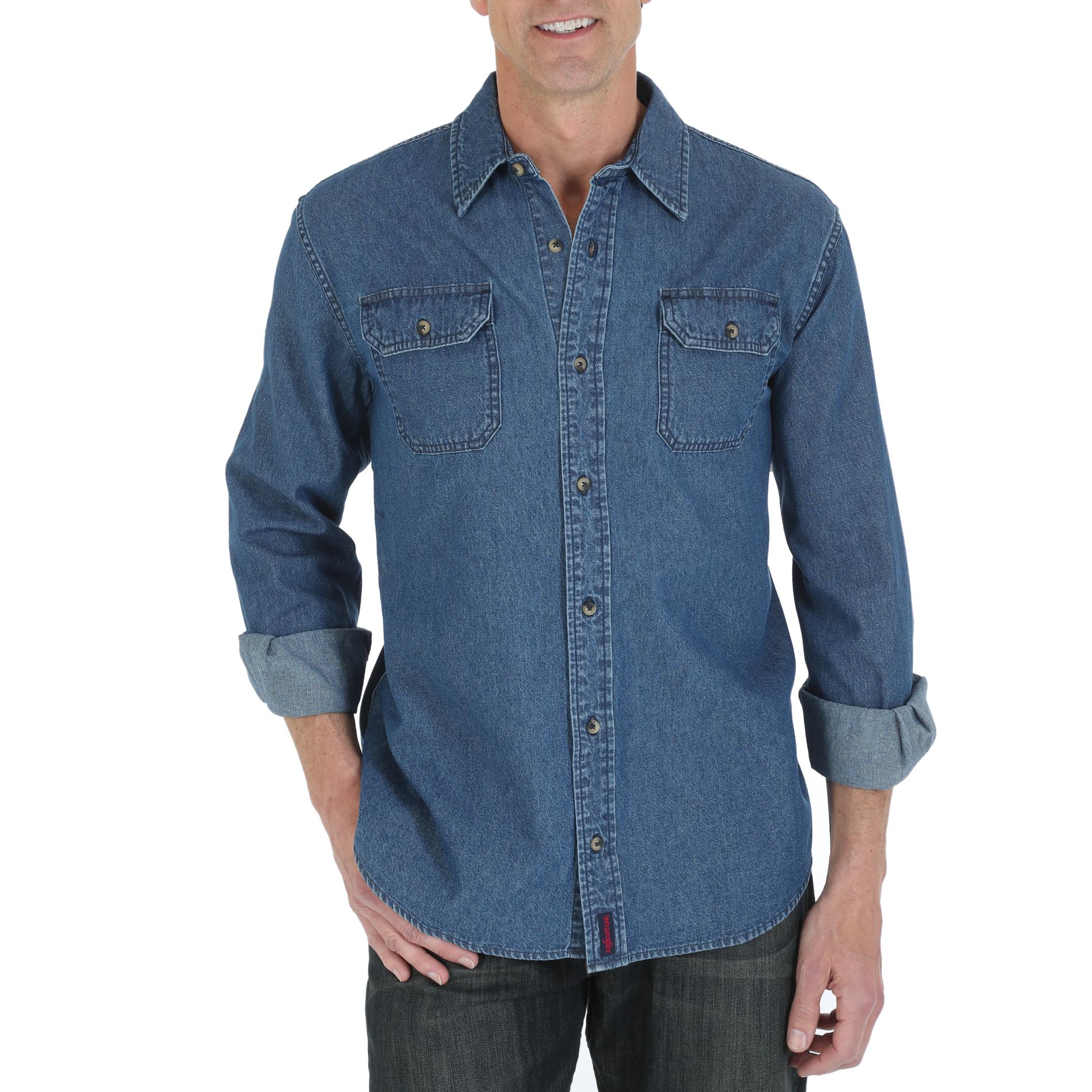 Wrangler Men's Denim Long-Sleeve Shirt