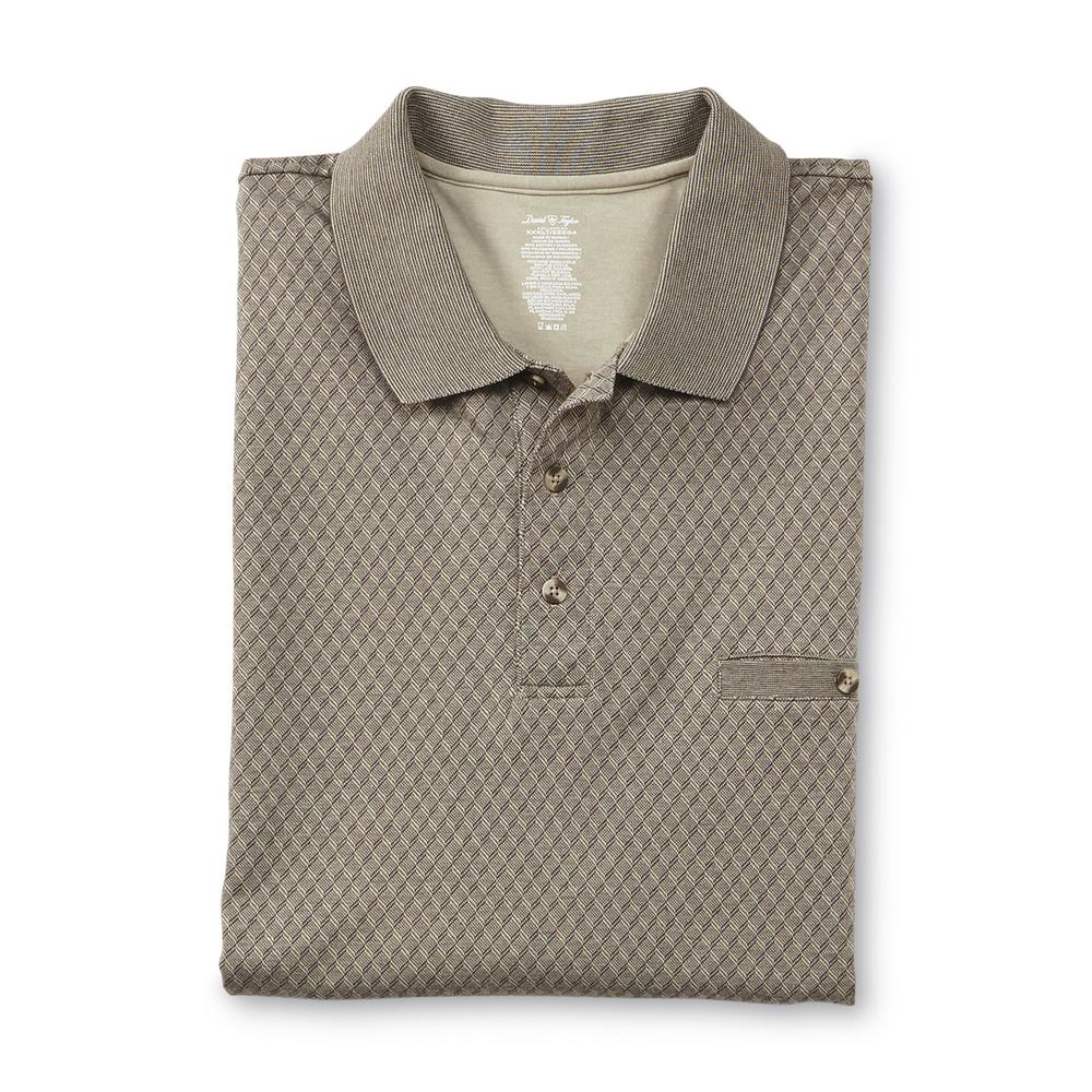 David Taylor Collection Men's Big & Tall Pocket Polo Shirt - Diamond