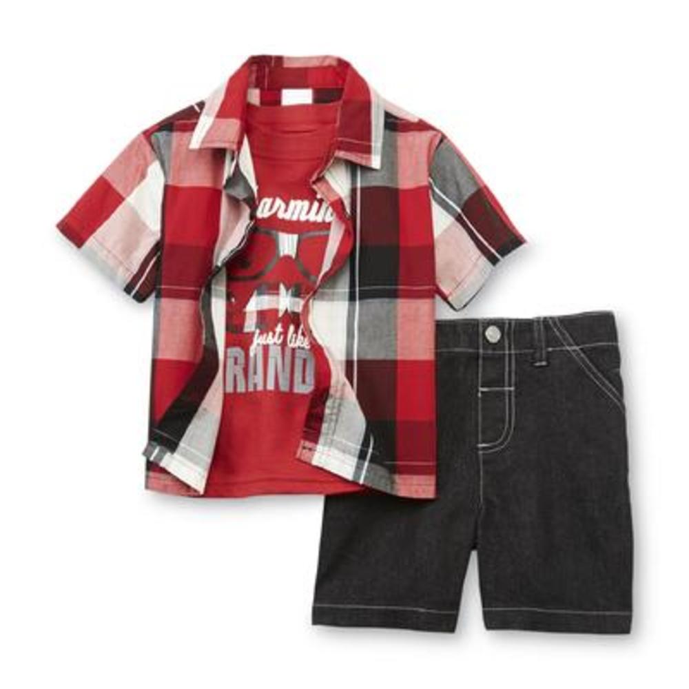 WonderKids Infant & Toddler Boy's T-Shirt  Button-Front Shirt & Shorts - Charming