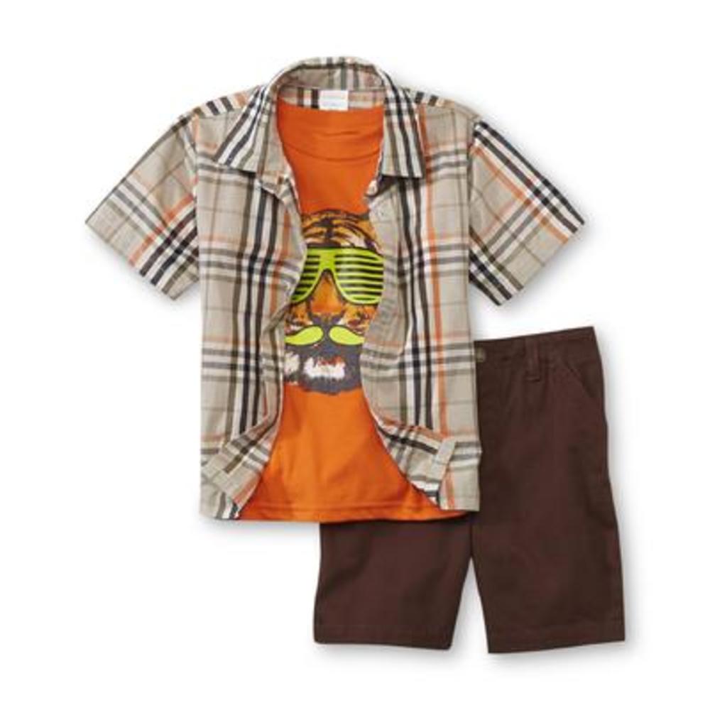 WonderKids Toddler Boy's Shirt  T-Shirt & Shorts - Cool Tiger