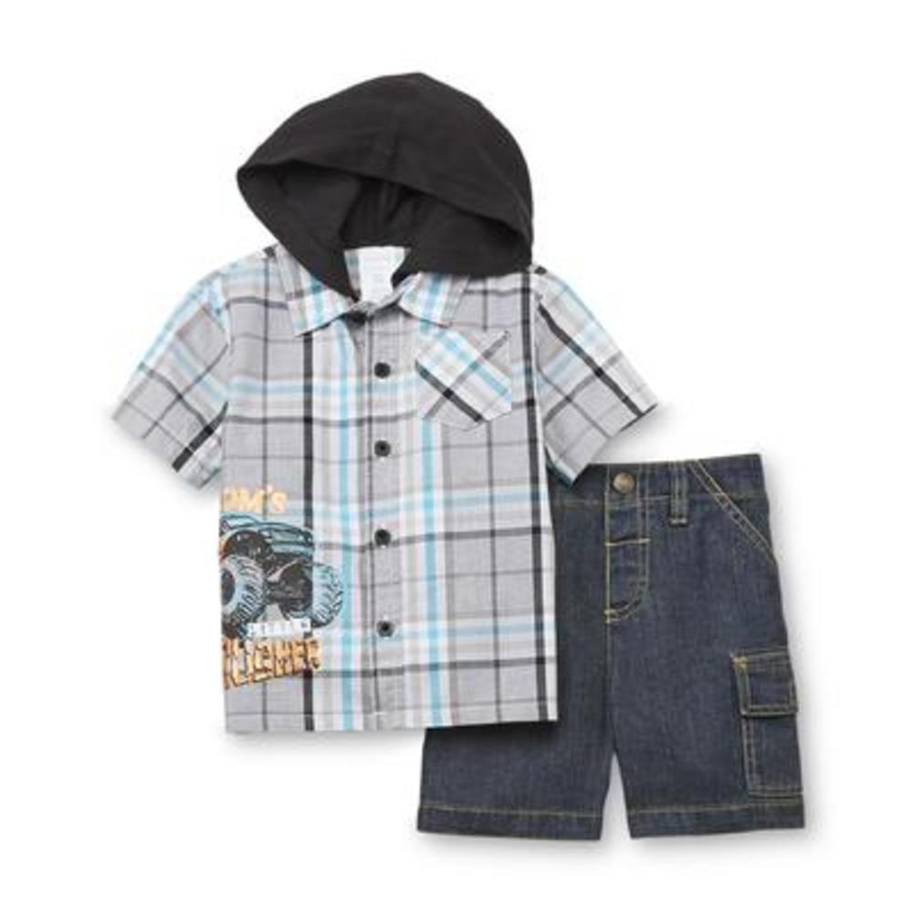 WonderKids Infant & Toddler Boy's Short-Sleeve Hooded Shirt & Shorts - Truck