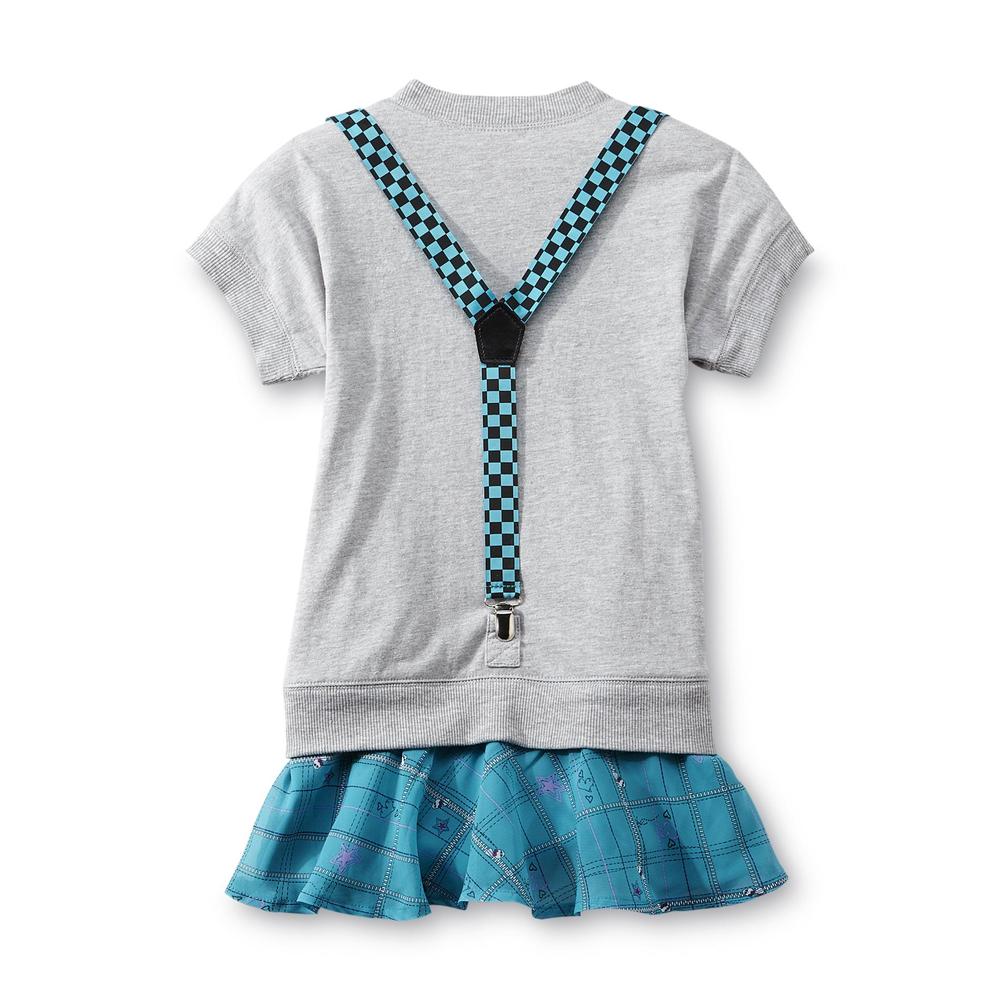 Monster High Girl's Skirted Suspender Top - Ghoulia Yelps
