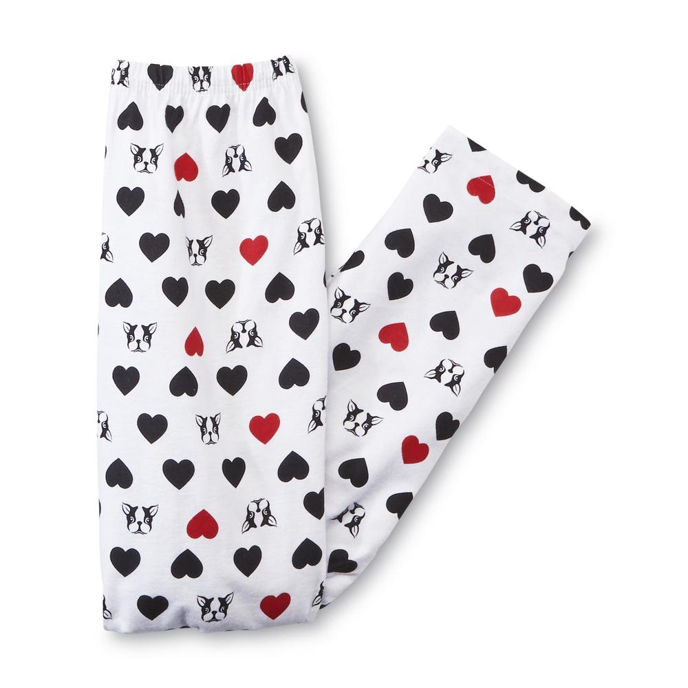 Joe Boxer Women's Pajama Top & Pants - Hearts & Dogs