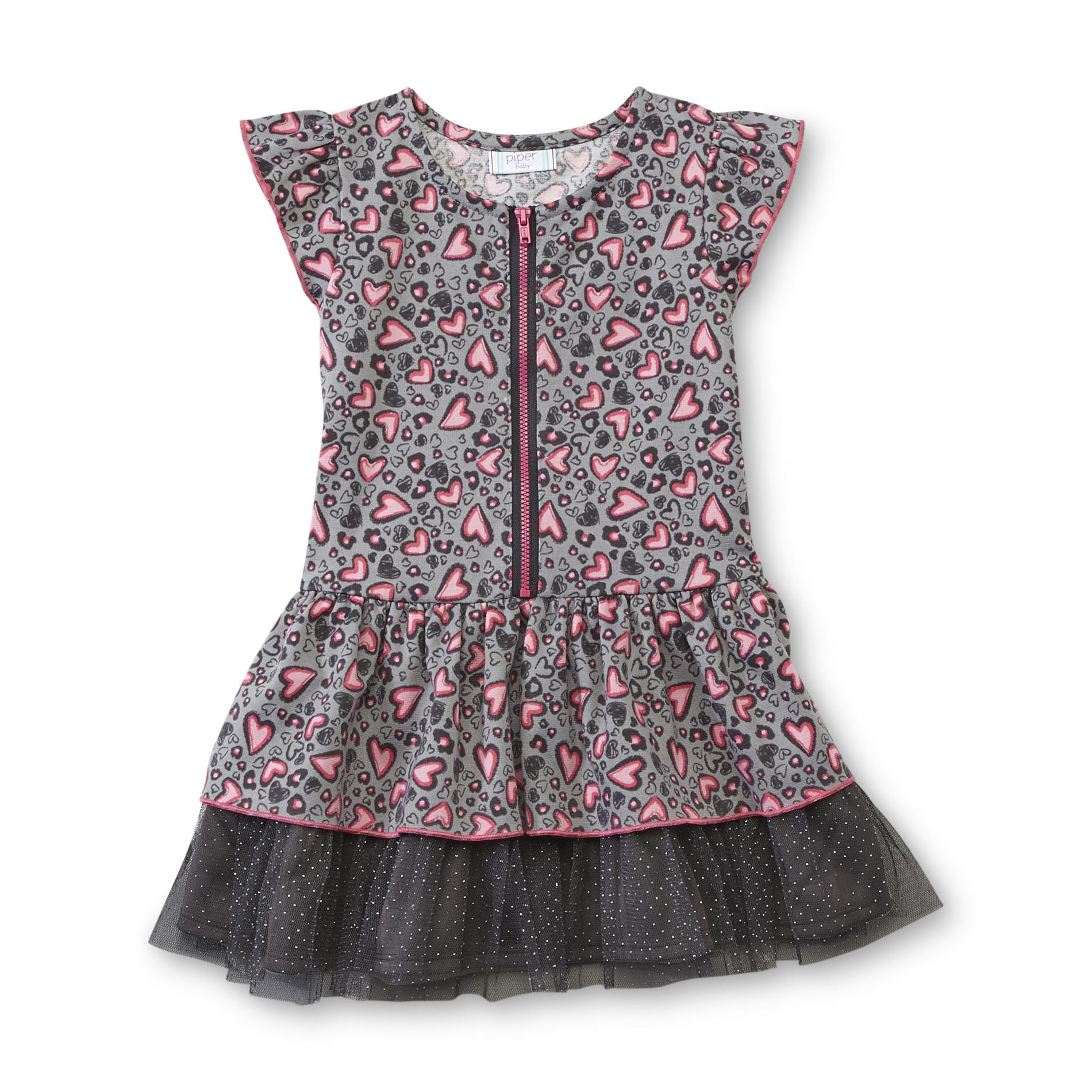 Piper Baby Toddler Girl's Ruffled Dress - Hearts