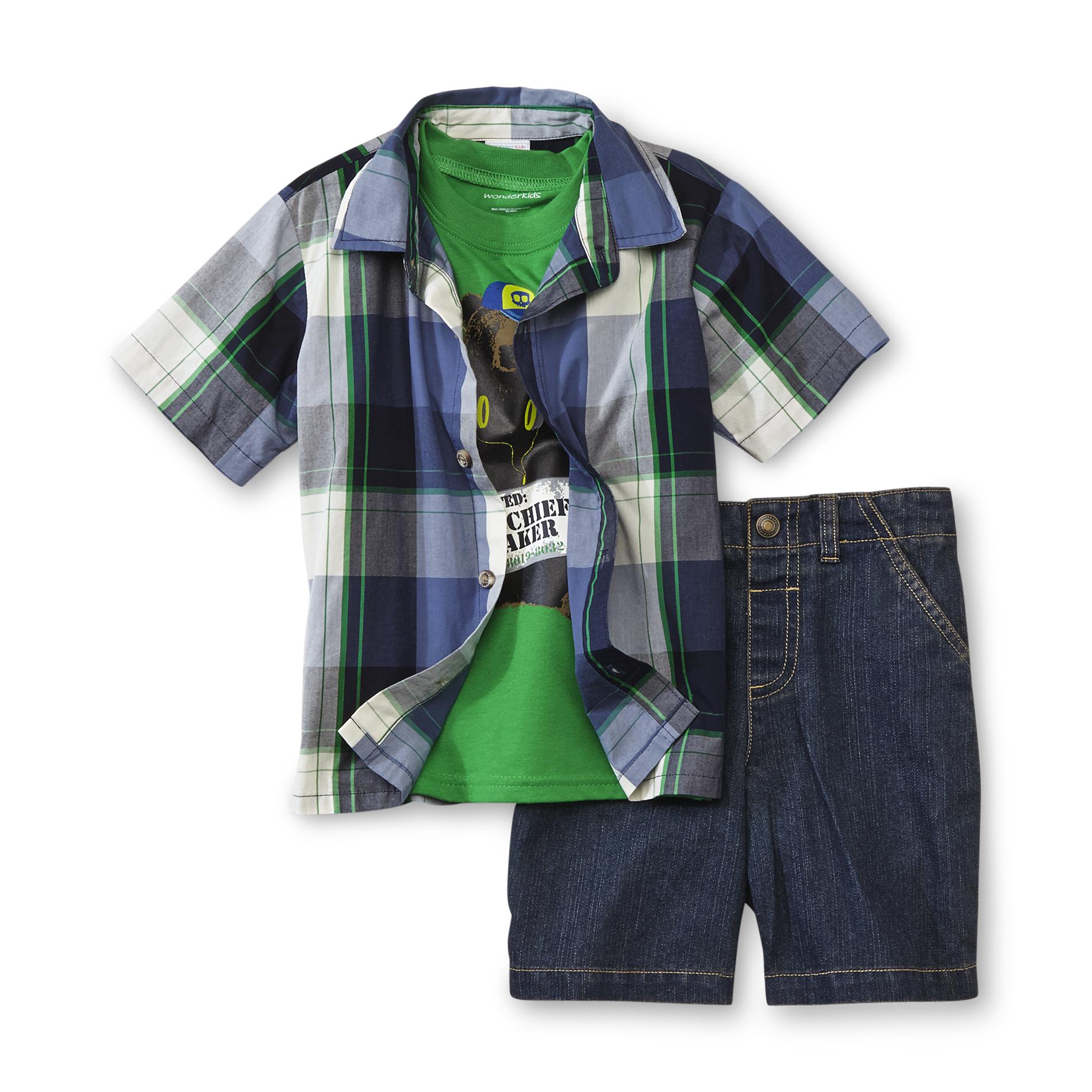 WonderKids Toddler Boy's Shirt  T-Shirt & Shorts - Mischief Maker