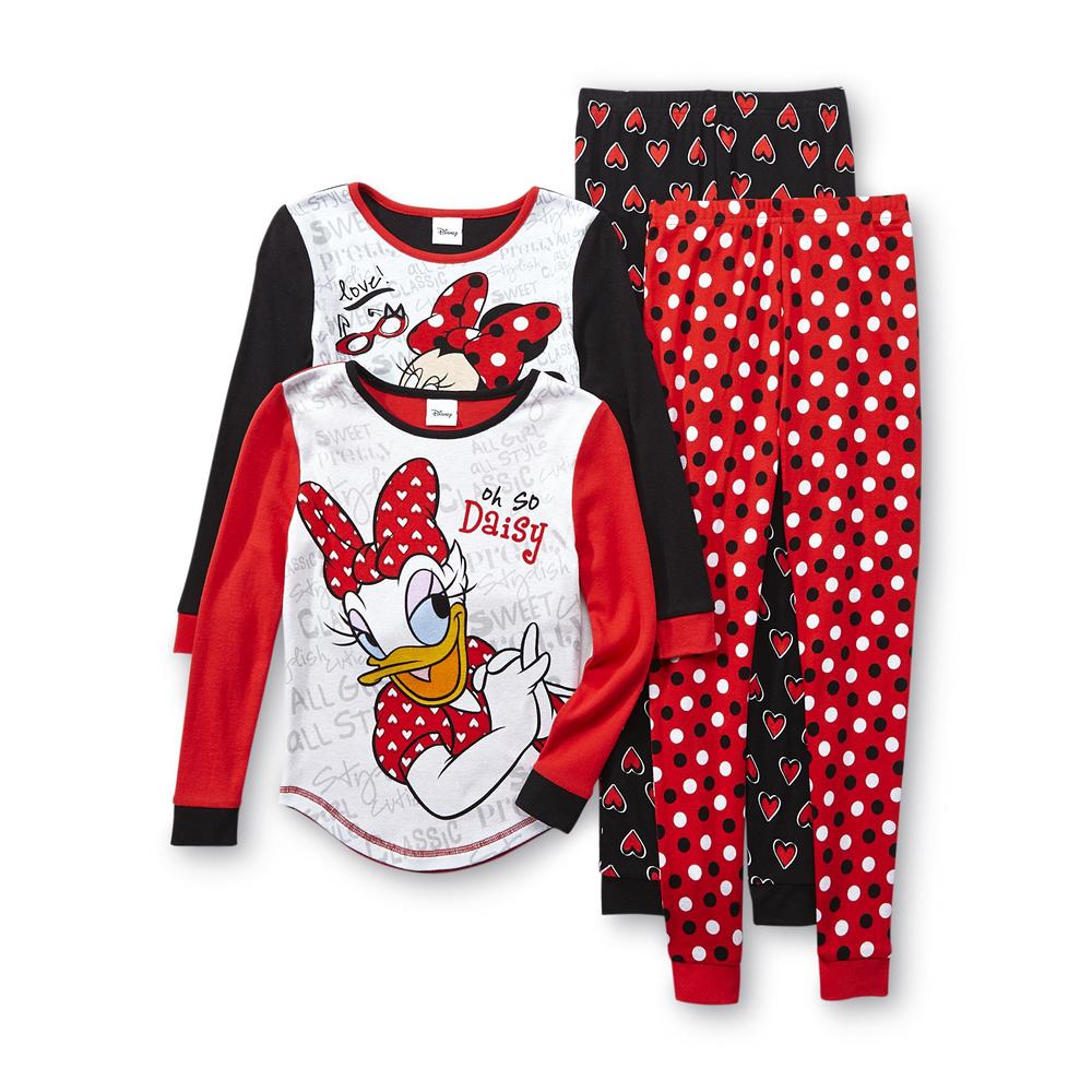 Disney Girl's 2-Pairs Pajamas - Daisy Duck & Minnie Mouse