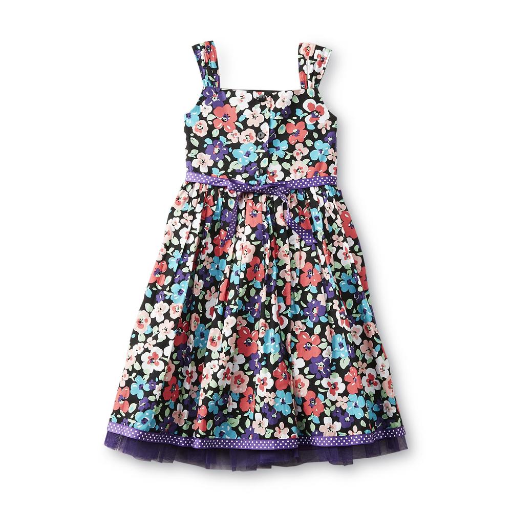 Youngland Girl's Party Dress & Shrug - Floral Print