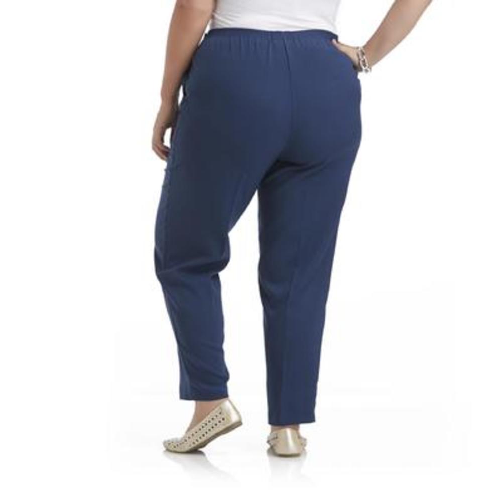 Laura Scott Women's Plus Elastic Waist Pants