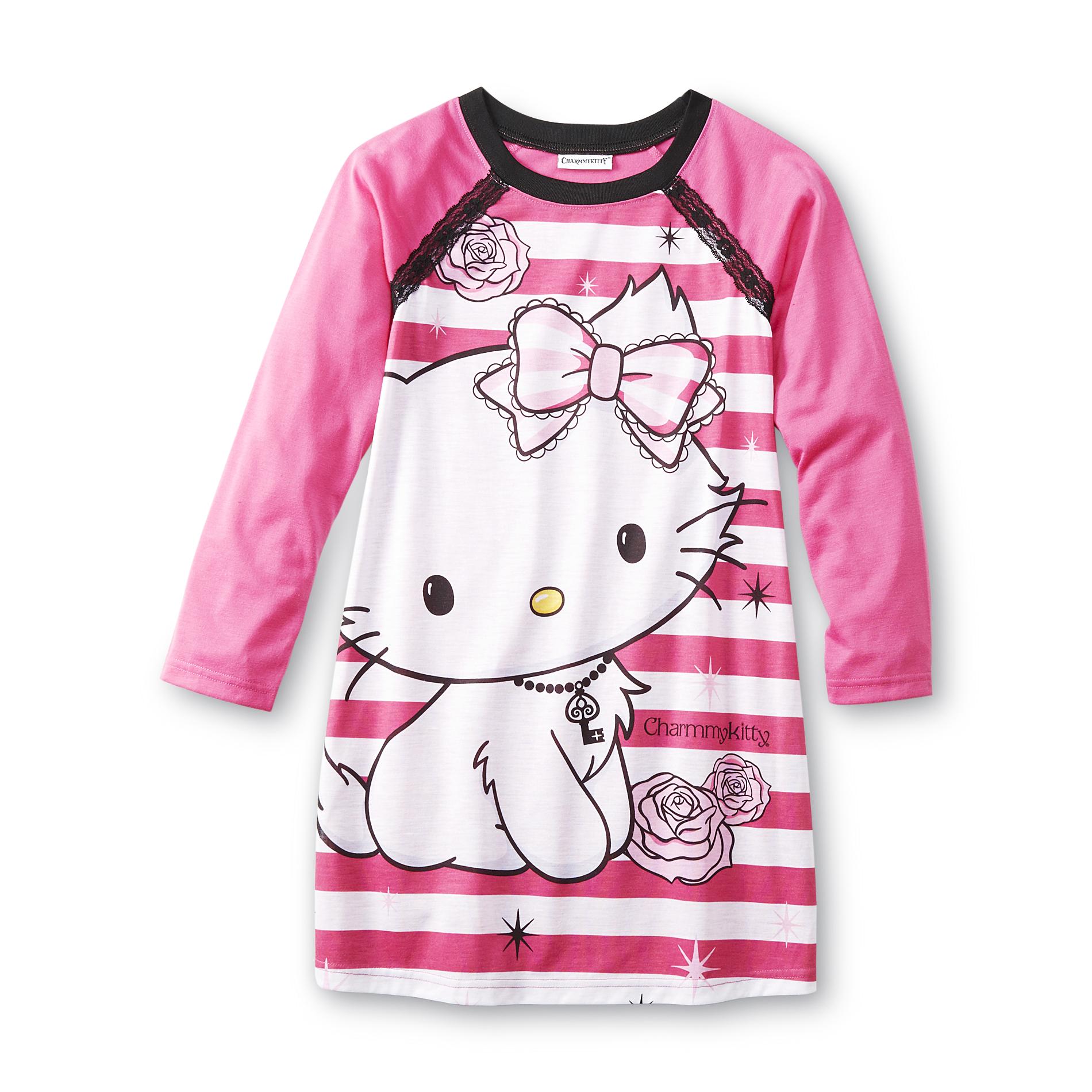 Hello Kitty Girl's Nightgown - Striped