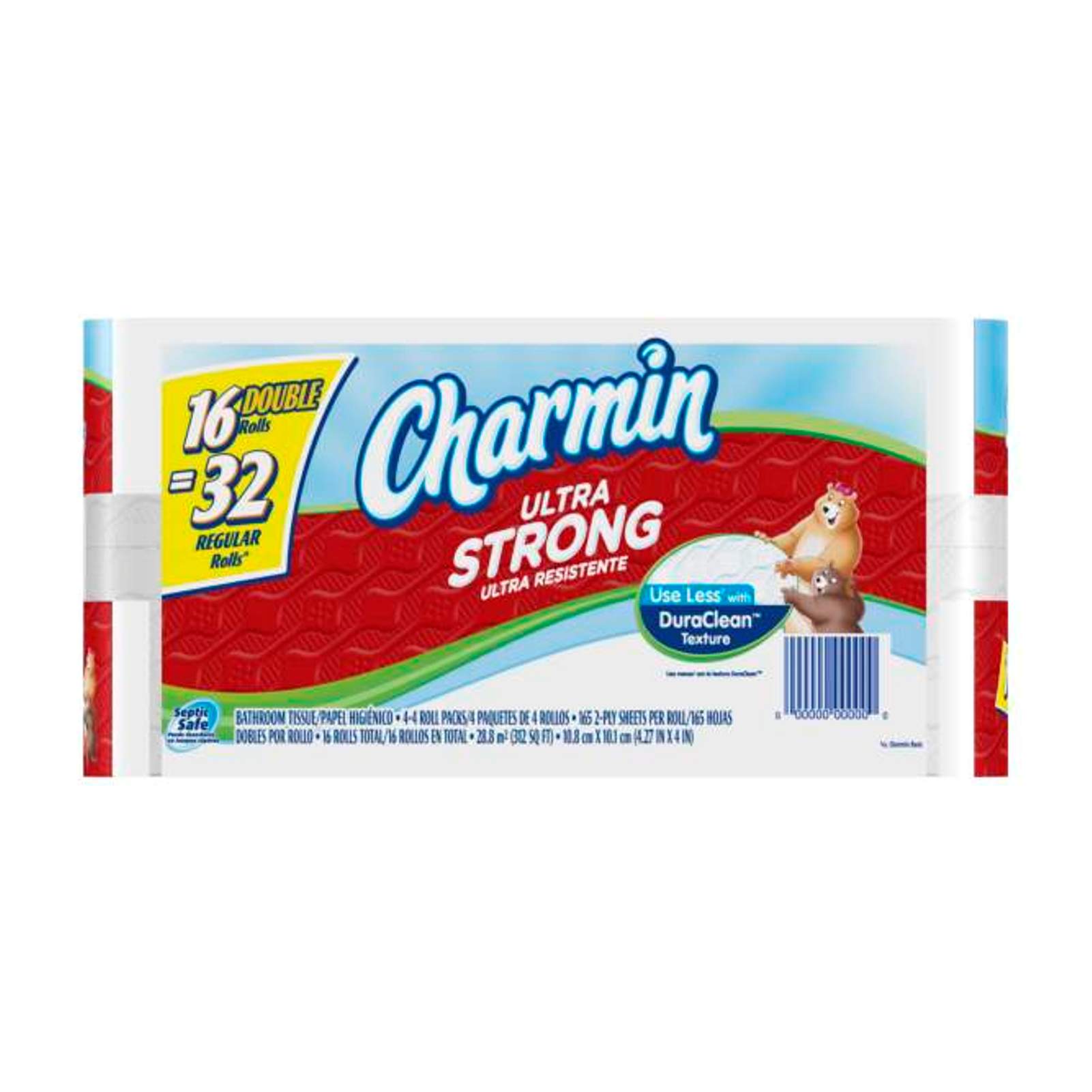 Charmin Bathroom Tissue - Ultra Strong  16 Double Rolls  165 Ct