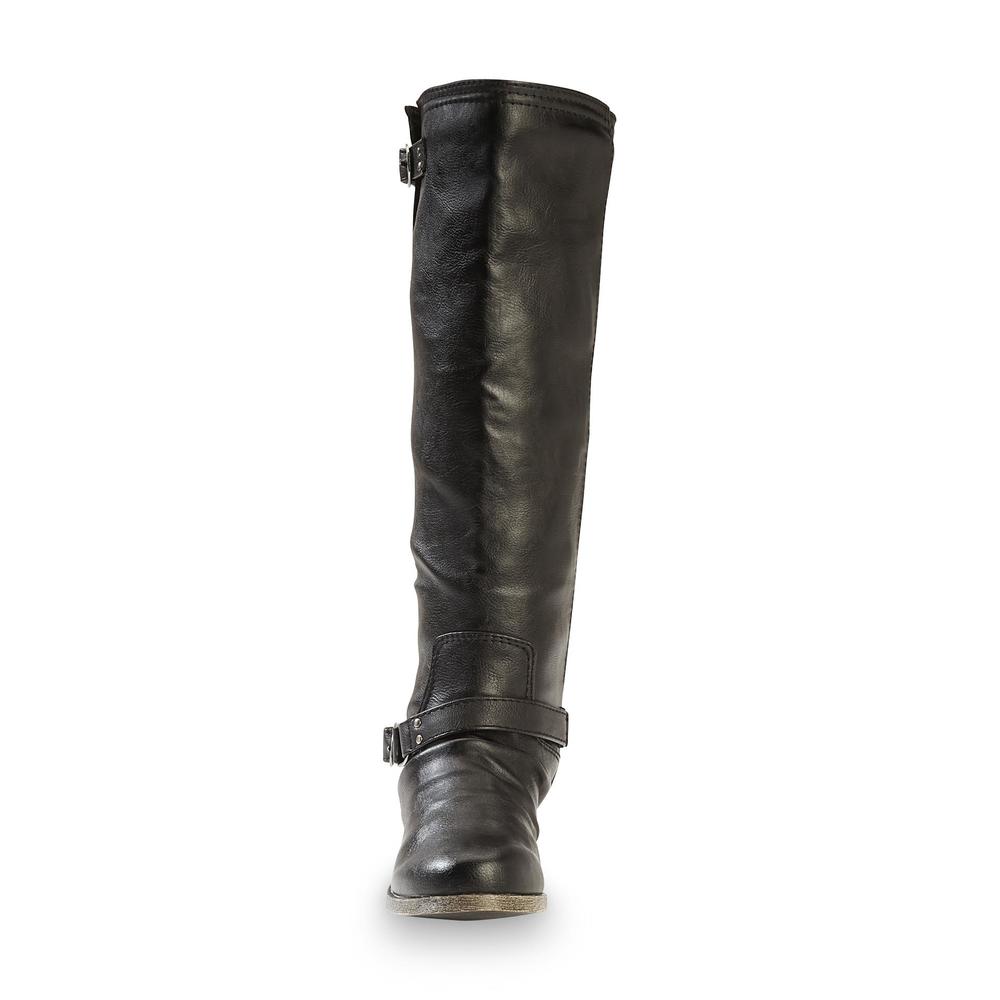Route 66 Women's Avril 16-Inch Black/Blue Extended-Calf Riding Boot