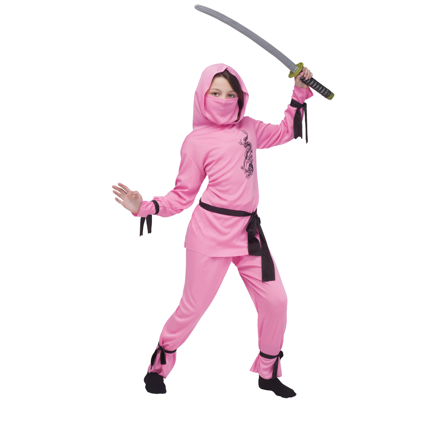 Girls Pink Ninja Halloween Costume