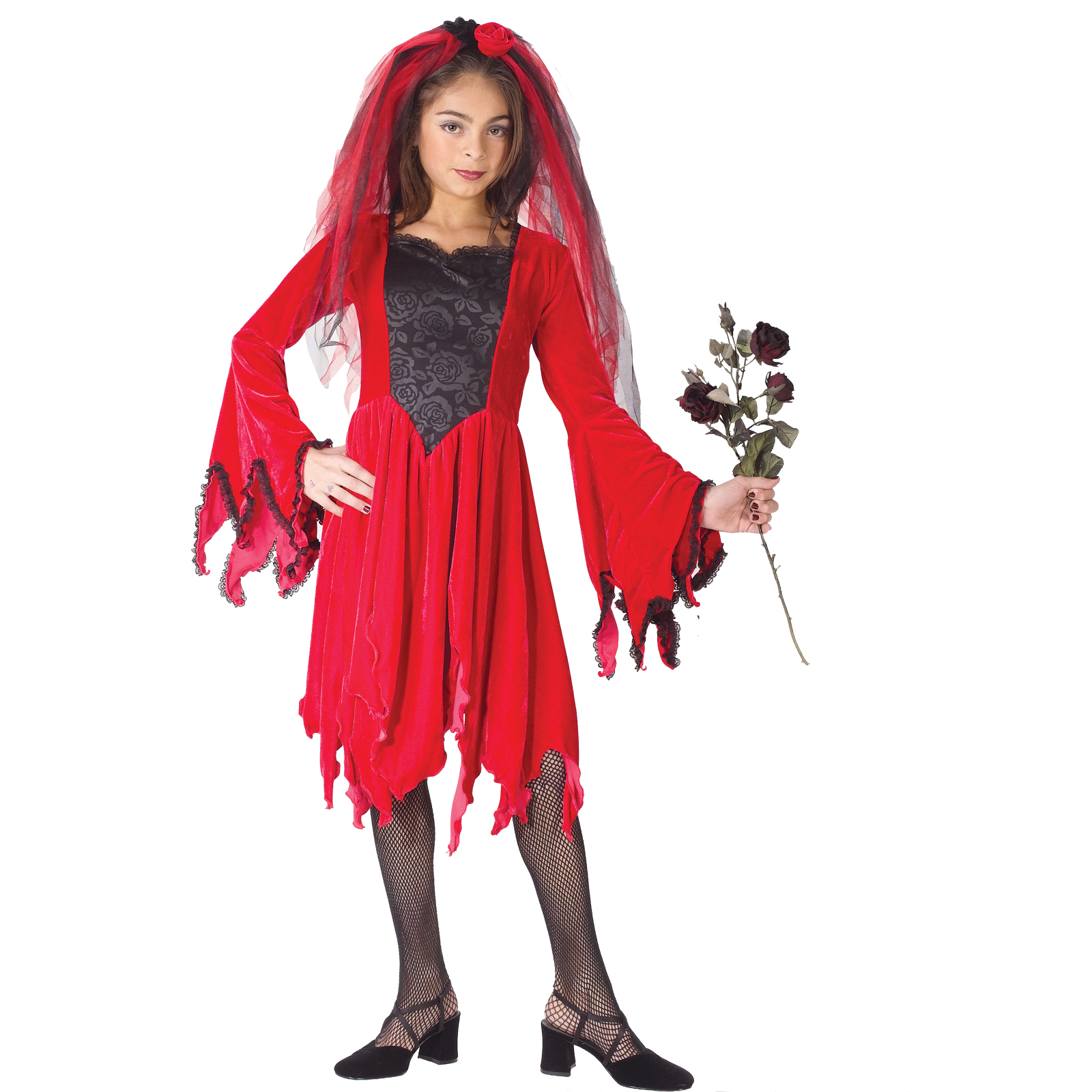 Girls Devil Bride Red Halloween Costume