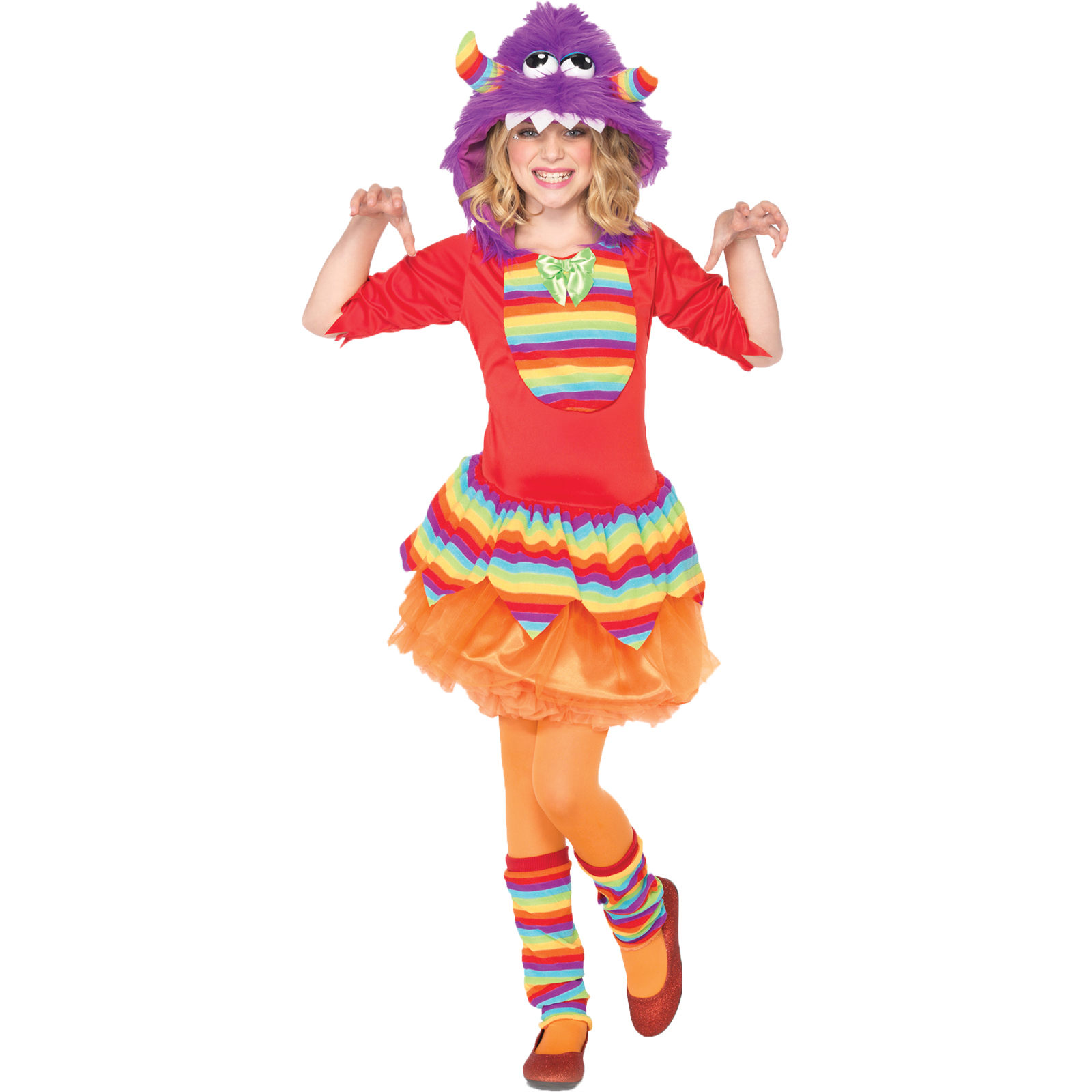 Girls Rainbow Monster Halloween Costume