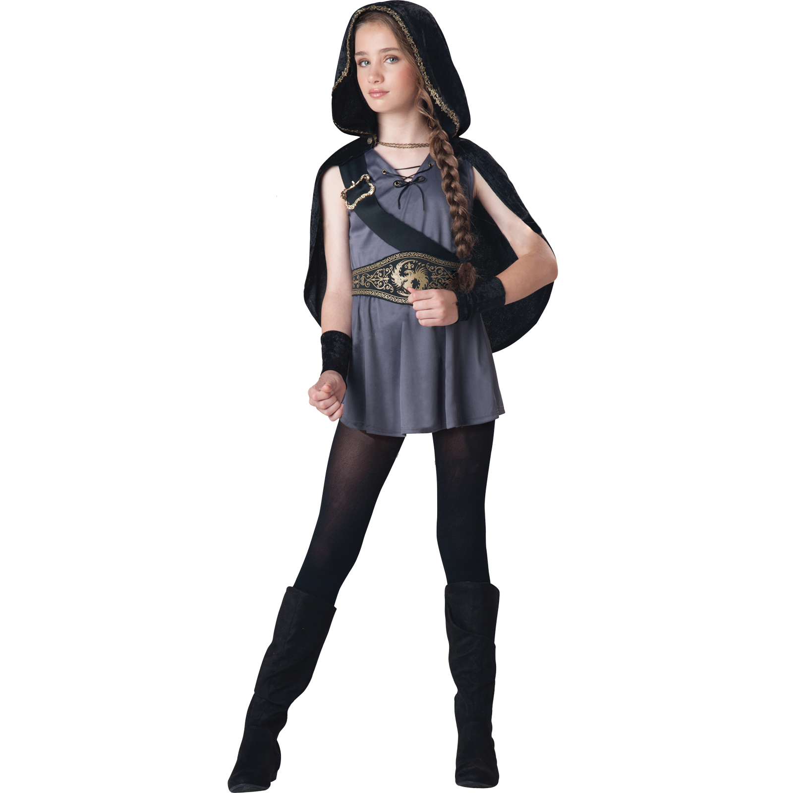 Girls Hooded Huntress Halloween Costume Size: M
