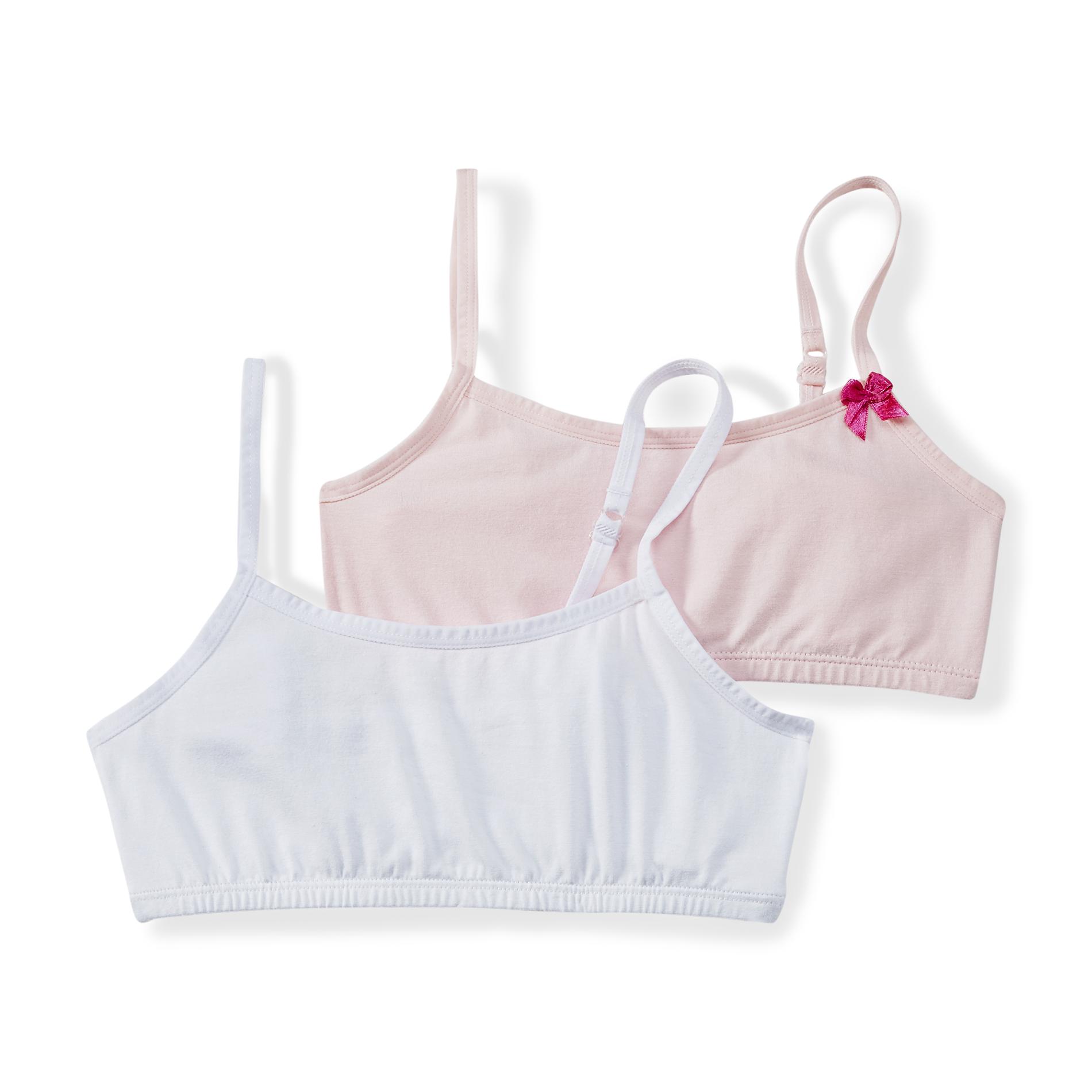 Joe Boxer Girl's 2-Pack Bralette Bras, Size: Small, Black/White Joe Boxer Girl's 2-Pack Bralette Bras, Size: Small, Black/White