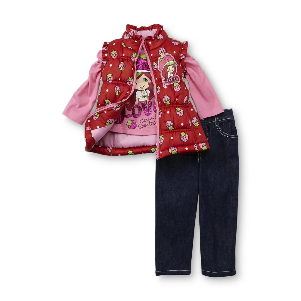 Strawberry Shortcake Infant & Toddler Girl's Vest  T-Shirt & Jeans
