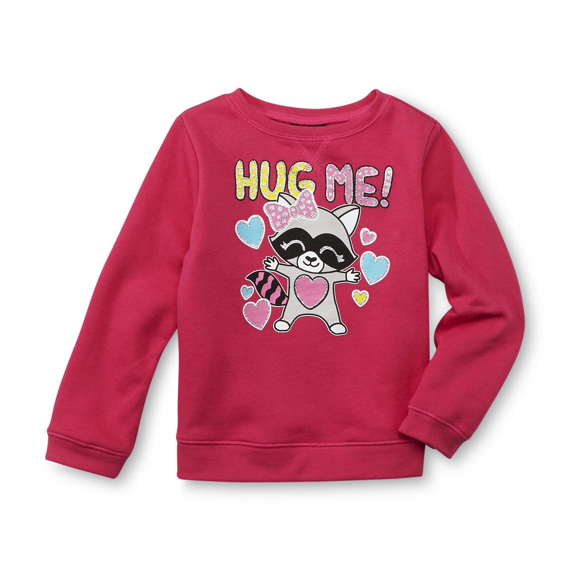 Joe Boxer Infant & Toddler Girl's Graphic Sweatshirt - Hug Me Raccoon