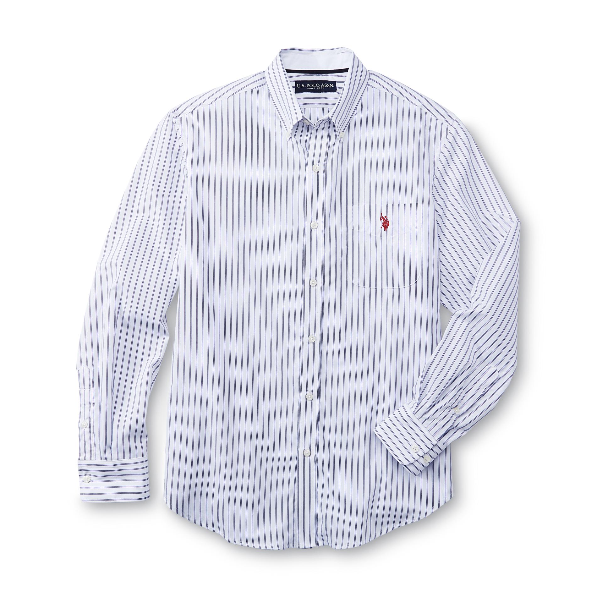 U.S. Polo Assn. Men's Long-Sleeve Dress Shirt - Striped