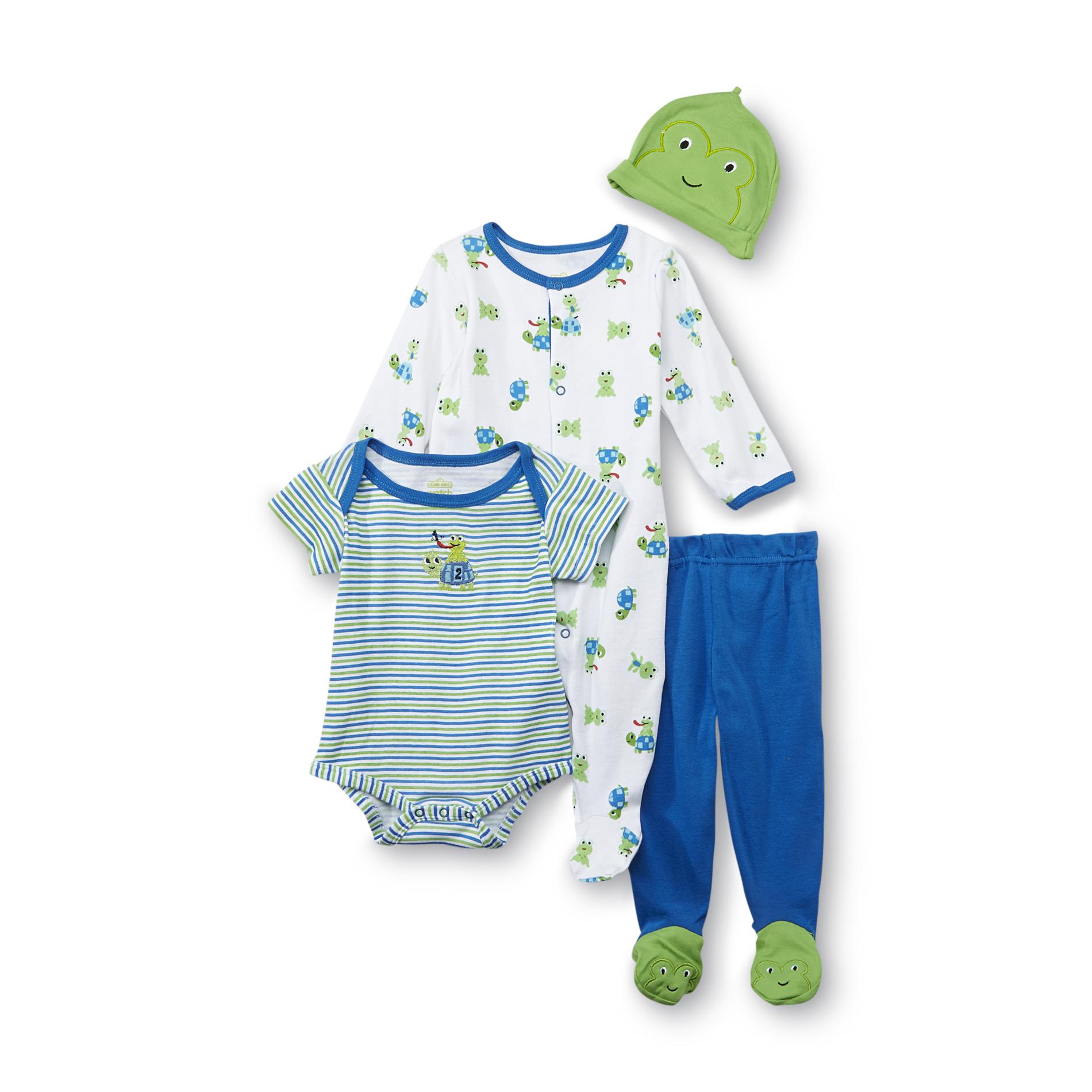 Sesame Street Newborn Boy's Mix & Match Pajama Set - Frog