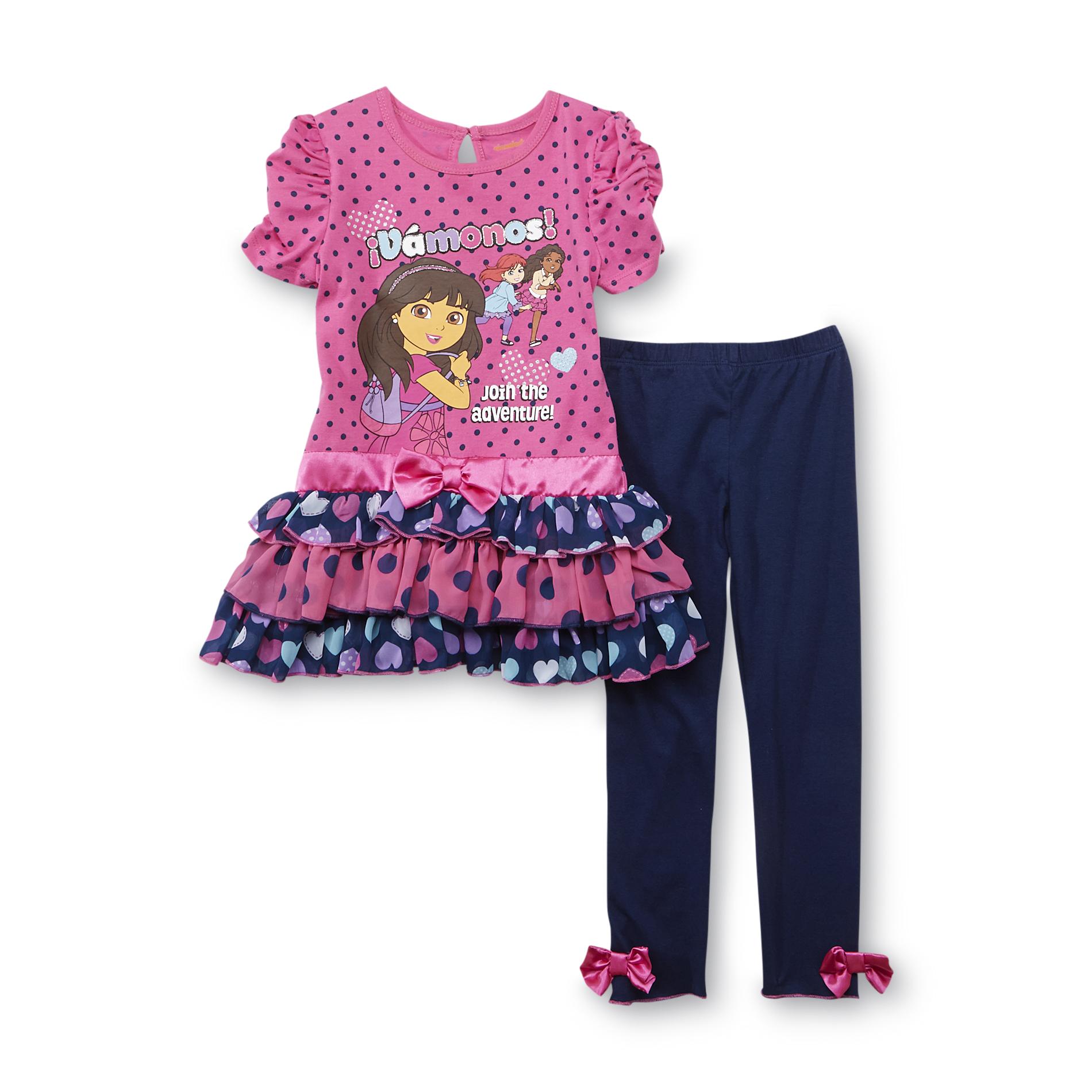Nickelodeon Dora & Friends: Into the City Toddler Girl's Dress & Leggings