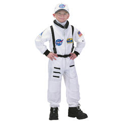 Aeromax Jr. Astronaut Suit w/Embroidered Cap, size 4/6 (white)