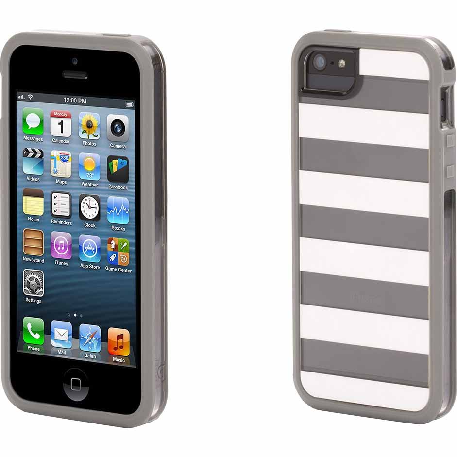 Griffin GB37640 Identity for iPhone 5/5s, Cabana - White/Grey