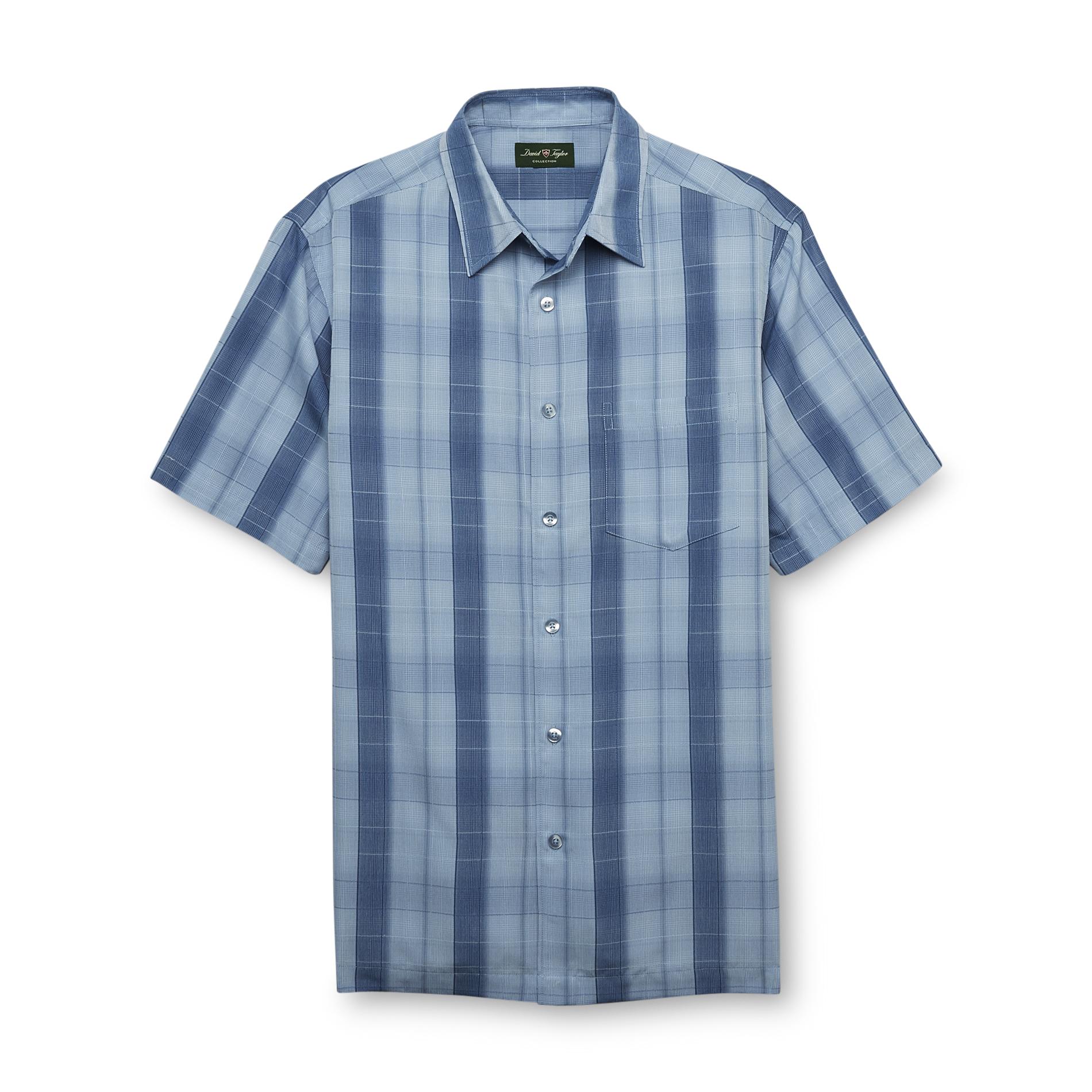David Taylor Collection Men's Short-Sleeve Dress Shirt ' Dobby Stripe