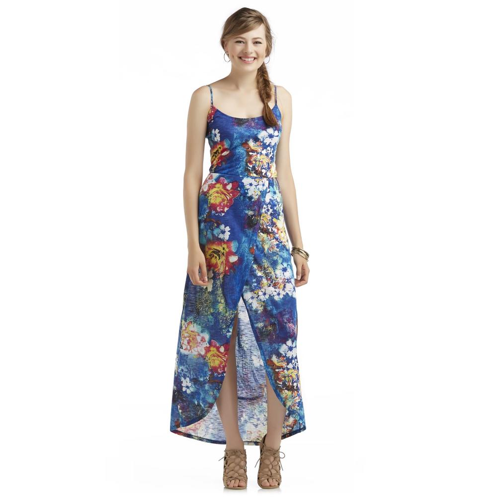 True Freedom Junior's Playa Sleeveless Tulip Maxi Dress - Floral