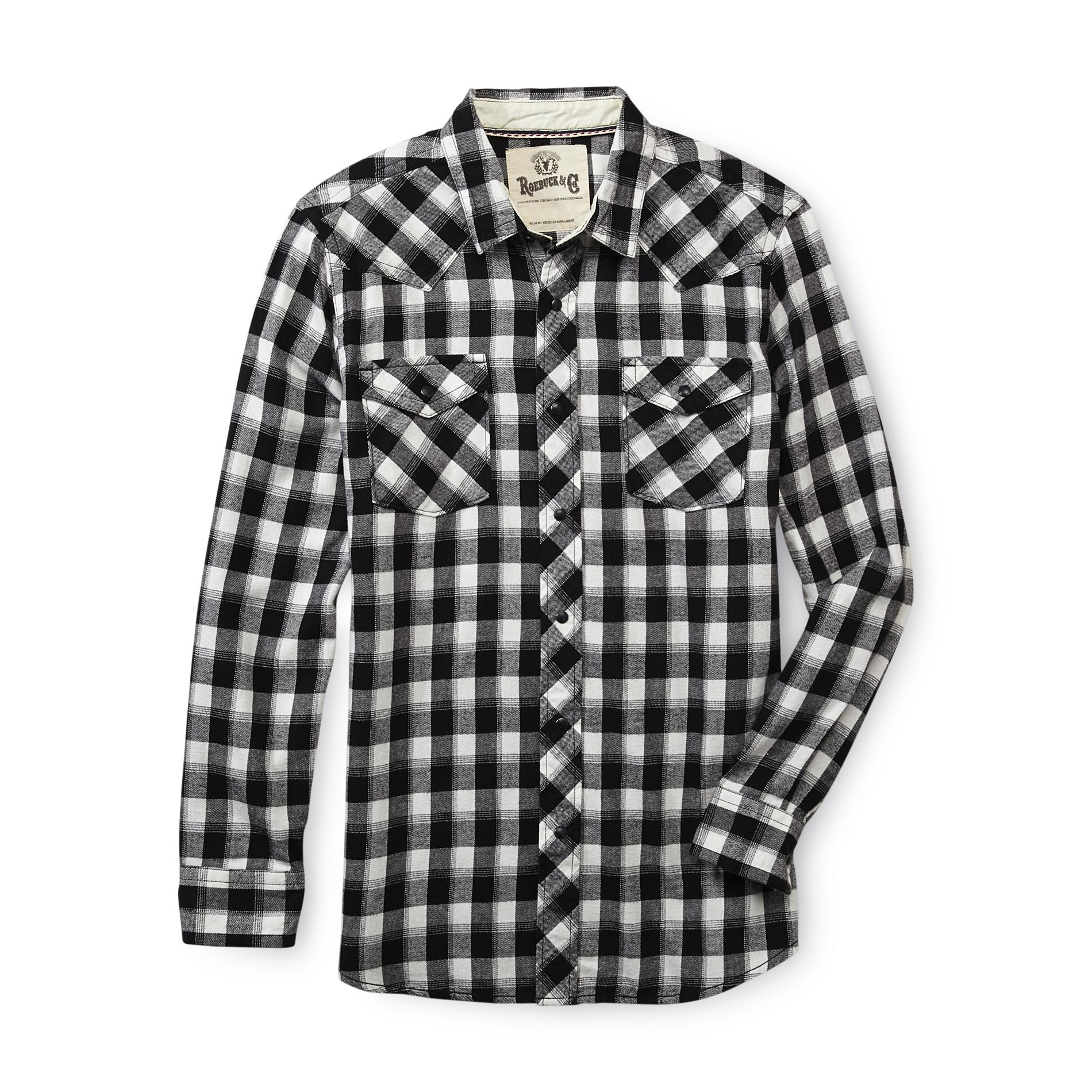 Roebuck & Co. Young Men's Flannel Western Shirt - Plaid